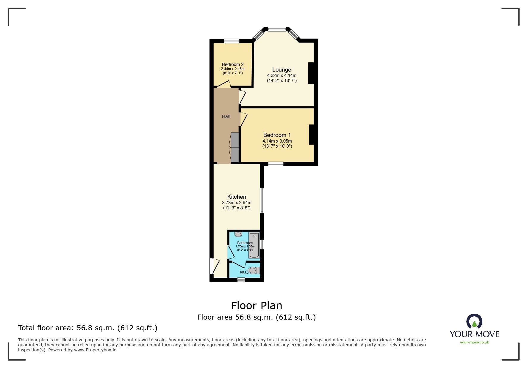 Floorplan of 2 bedroom  Flat to rent, Station Road, Polegate, East Sussex, BN26