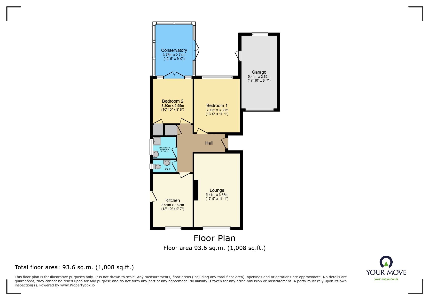 Floorplan of 2 bedroom Detached Bungalow for sale, Hilary Close, Polegate, East Sussex, BN26