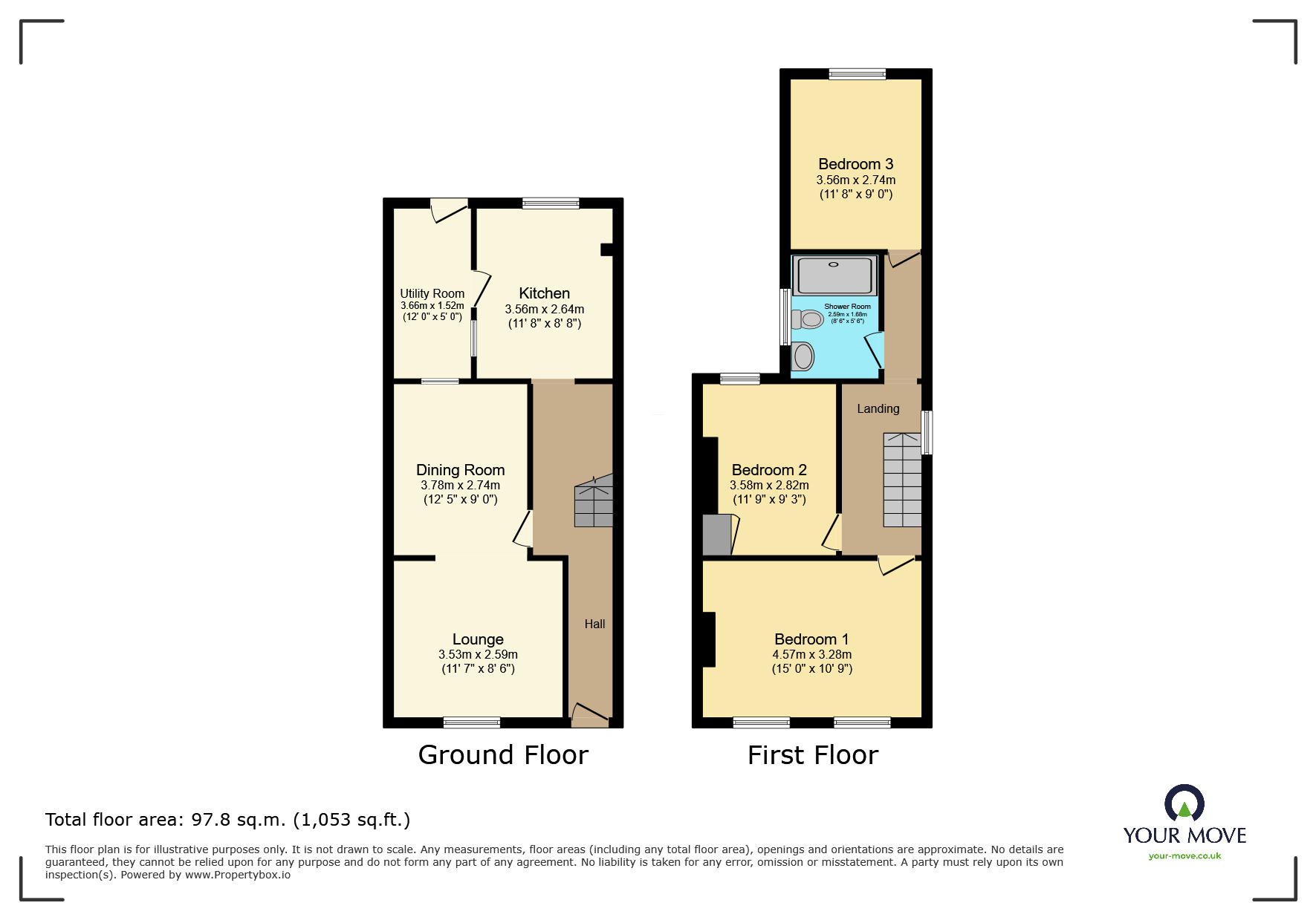 Floorplan of 3 bedroom End Terrace House for sale, Brook Street, Polegate, BN26