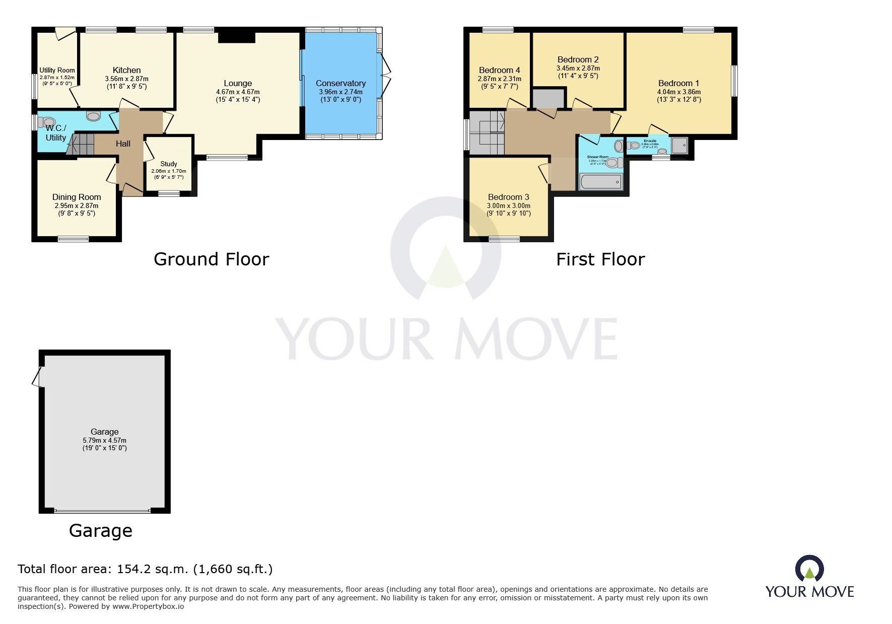 Floorplan of 4 bedroom Detached House for sale, Manor Way, Polegate, East Sussex, BN26