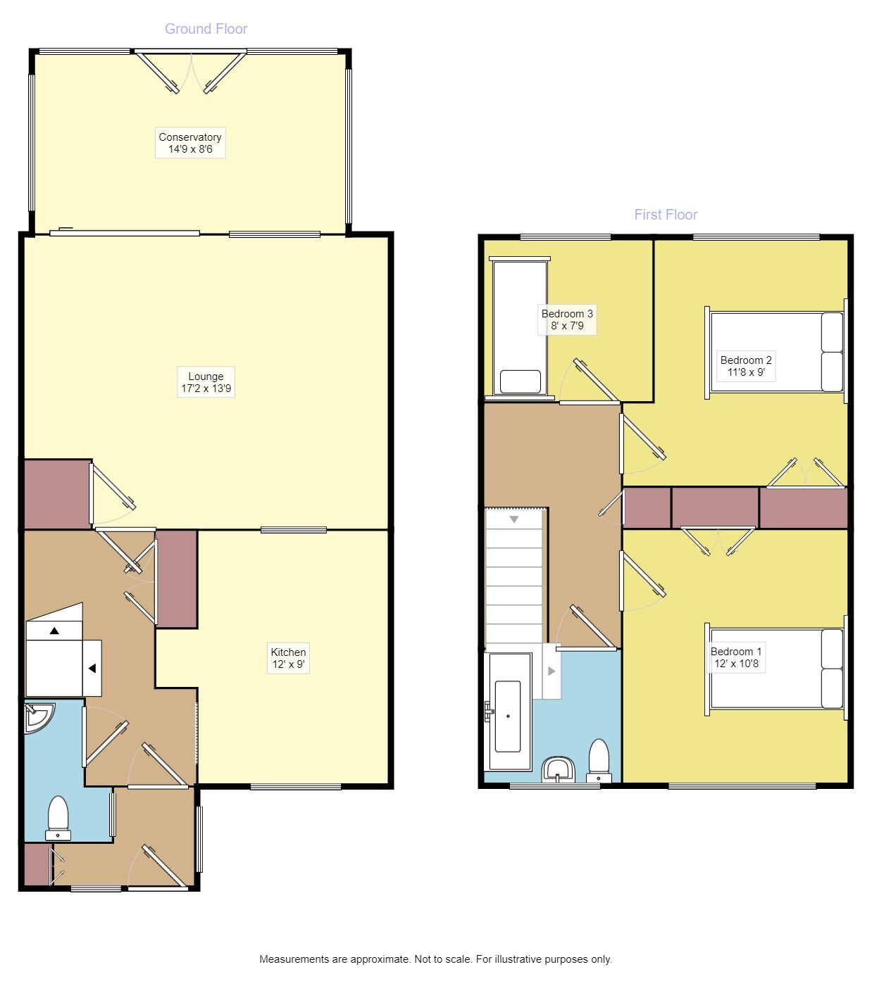 Floorplan of 3 bedroom Mid Terrace House for sale, Maywood Avenue, Eastbourne, East Sussex, BN22