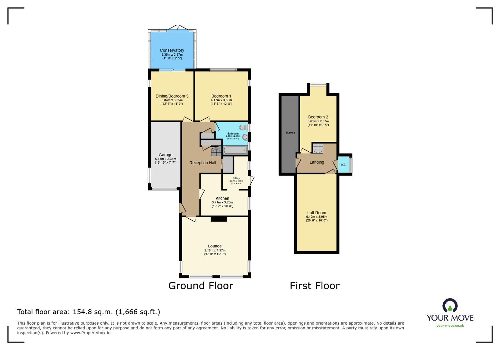 Floorplan of 3 bedroom Detached House for sale, Oldfield Road, Eastbourne, East Sussex, BN20