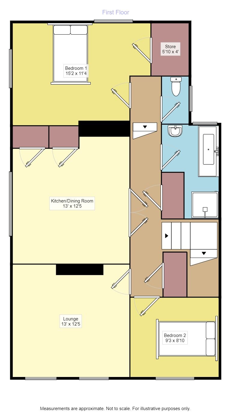 Floorplan of 2 bedroom Flat to rent, Albert Road, Polegate, East Sussex, BN26