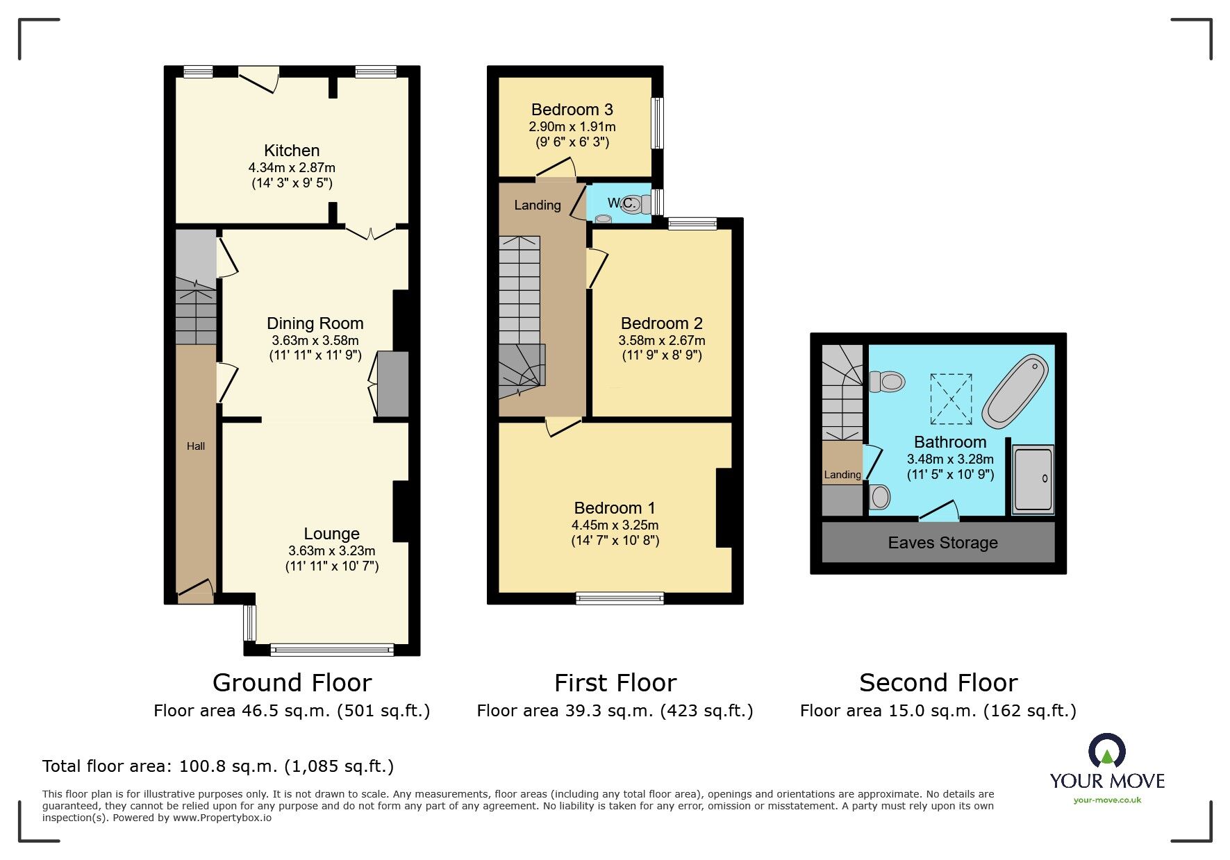 Floorplan of 3 bedroom Mid Terrace House for sale, Station Road, Polegate, East Sussex, BN26