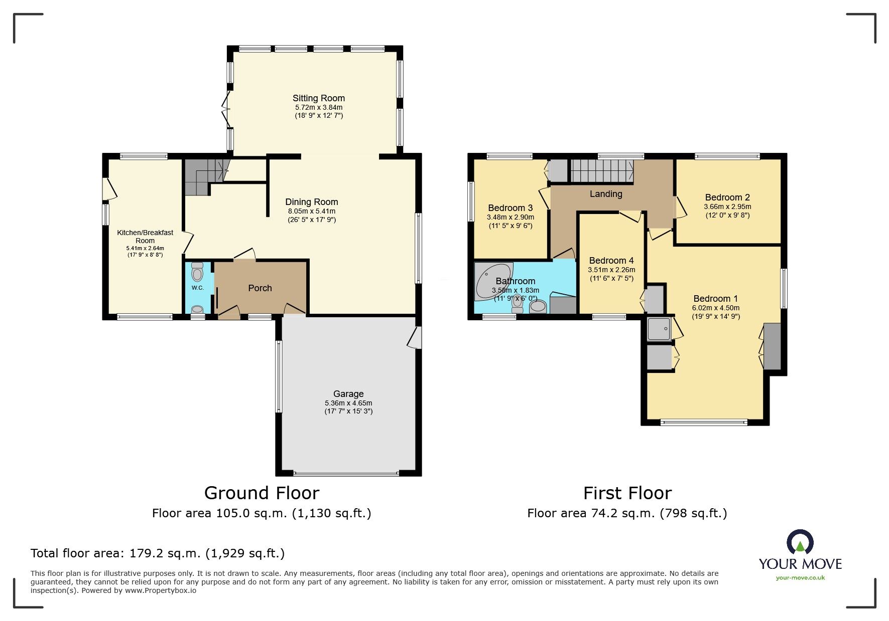 Floorplan of 4 bedroom Detached House for sale, Dittons Road, Polegate, East Sussex, BN26