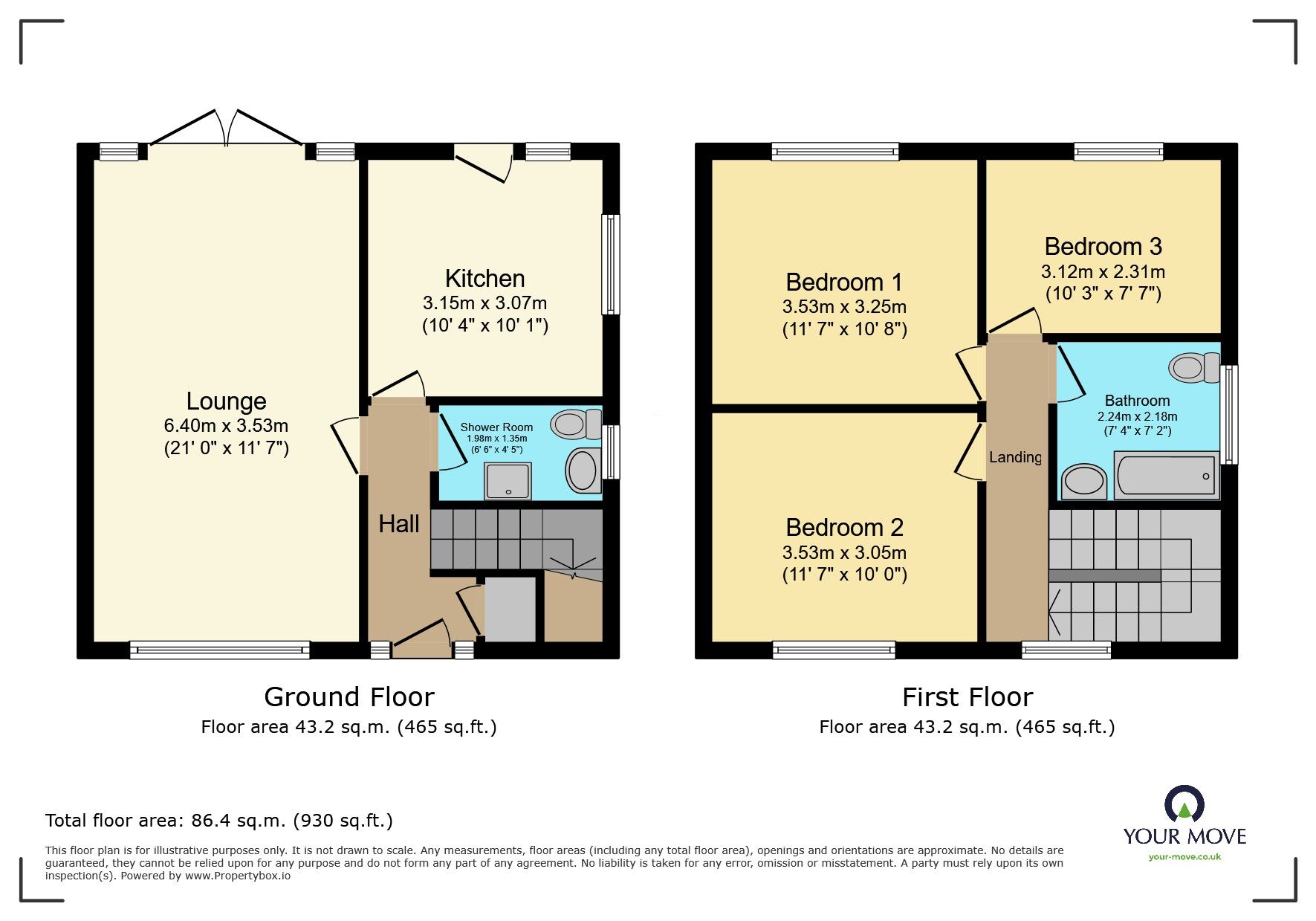 Floorplan of 3 bedroom Semi Detached House to rent, Gilda Crescent, Polegate, East Sussex, BN26