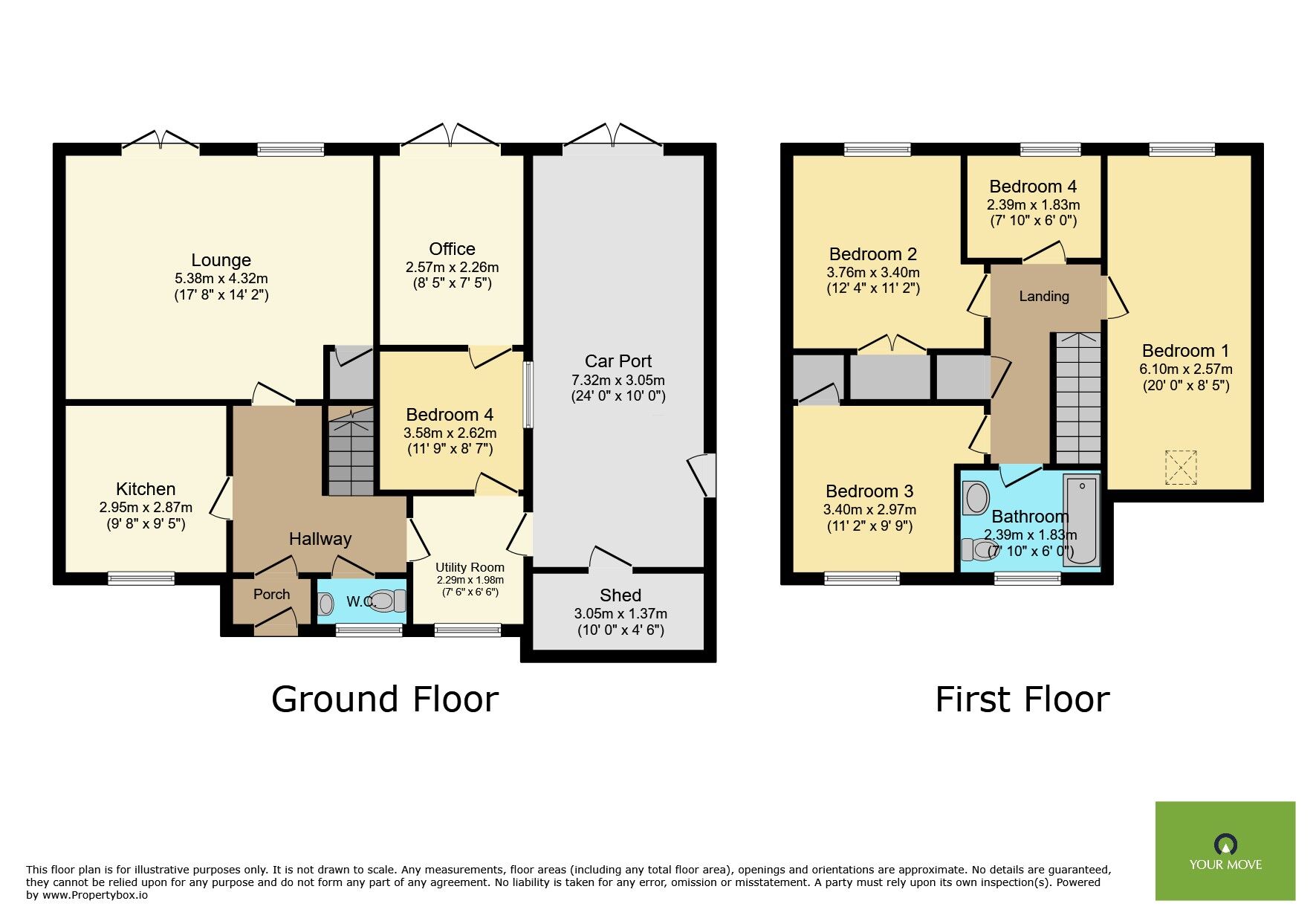 Floorplan of 5 bedroom Detached House for sale, Magnolia Walk, Eastbourne, East Sussex, BN22