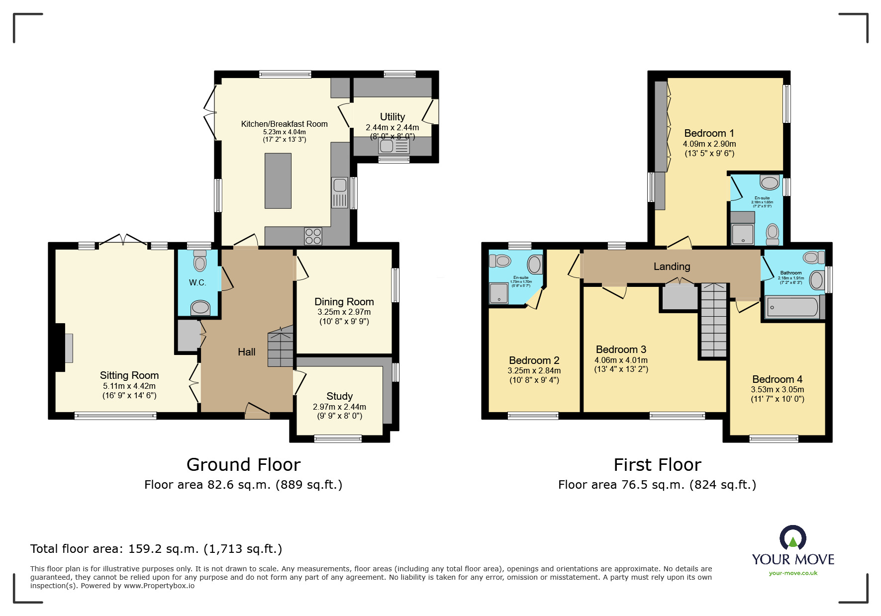 Floorplan of 4 bedroom Detached House for sale, Buckingham Gardens, Polegate, East Sussex, BN26
