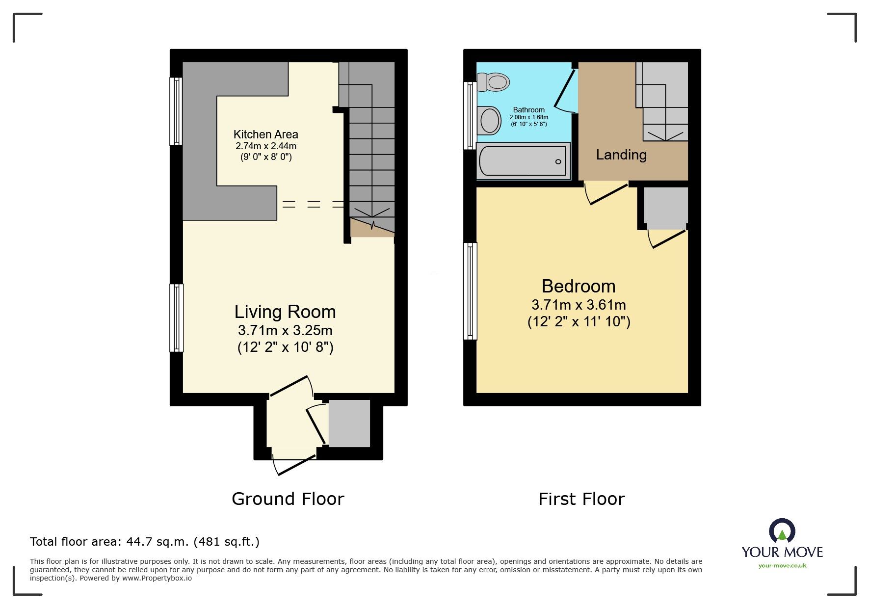 Floorplan of 1 bedroom End Terrace House for sale, Heron Ridge, Polegate, East Sussex, BN26