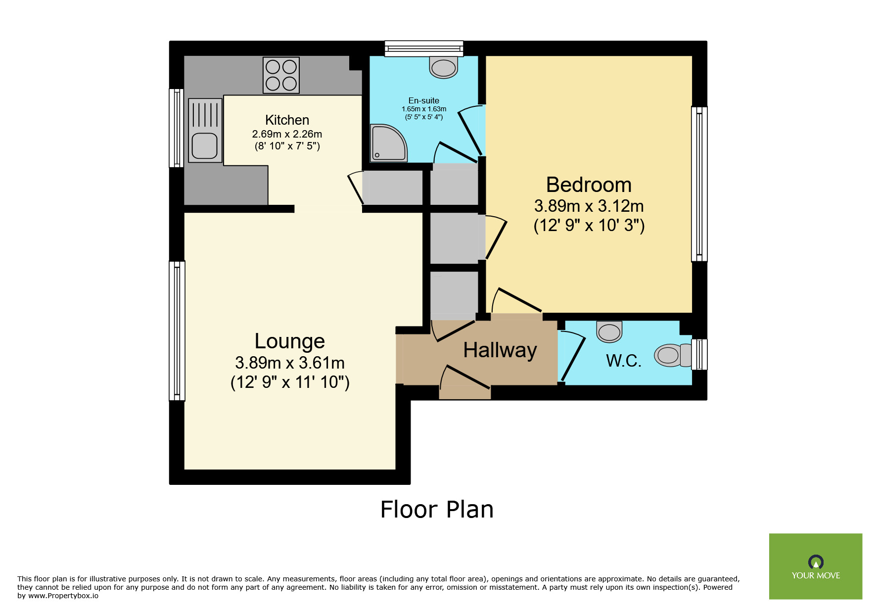 Floorplan of 1 bedroom Flat for sale, Oakleaf Drive, Polegate, East Sussex, BN26