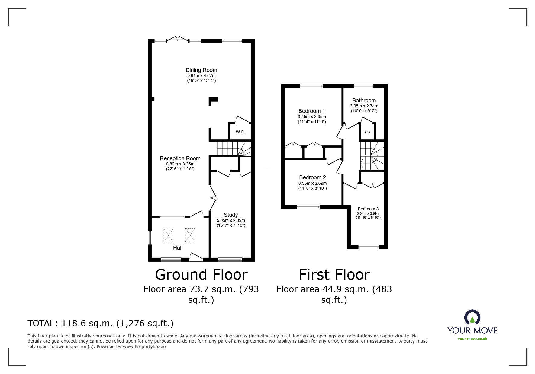 Floorplan of 3 bedroom Semi Detached House to rent, Black Path, Polegate, East Sussex, BN26