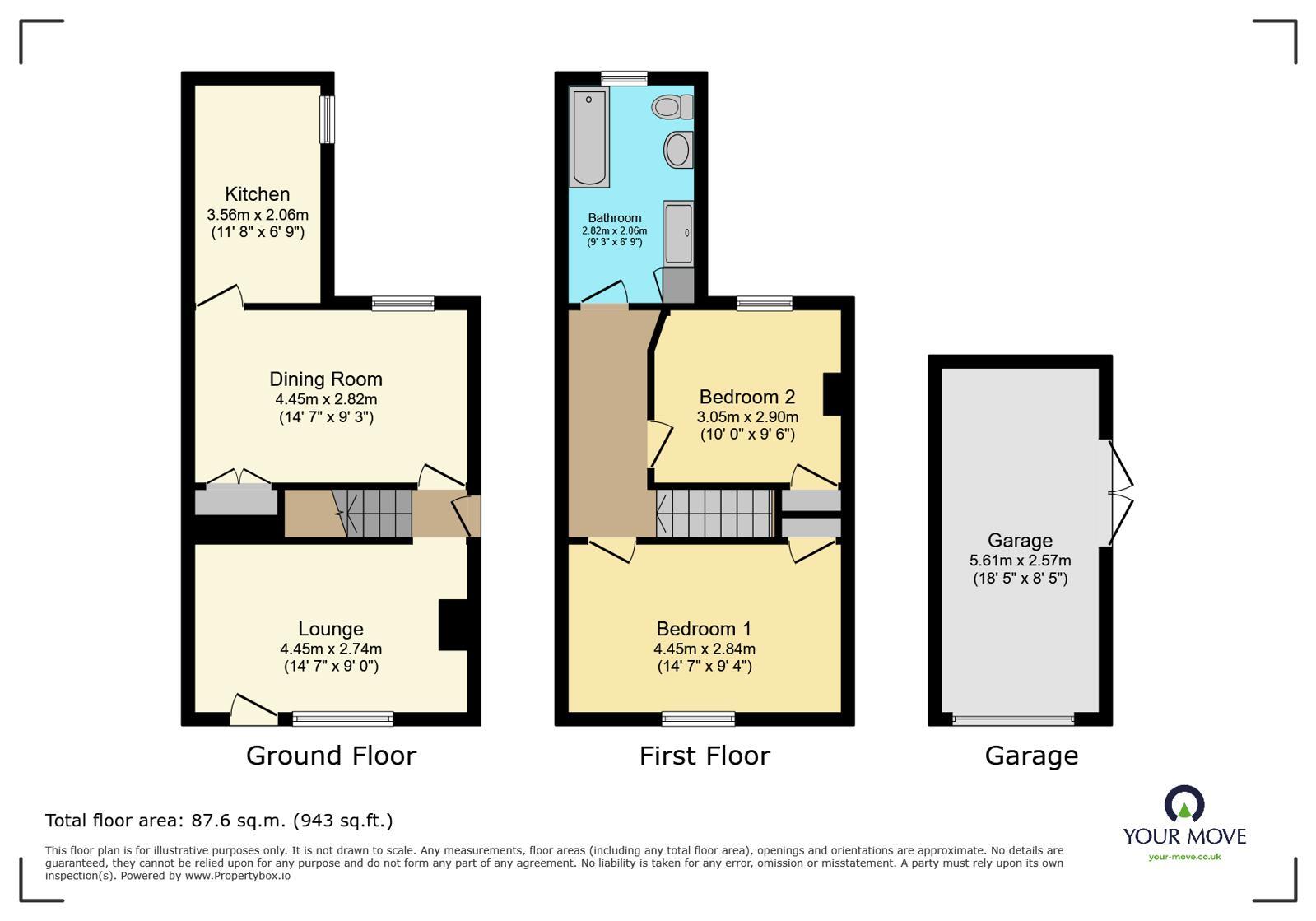 Floorplan of 2 bedroom Detached House to rent, Beltring Terrace, Eastbourne, East Sussex, BN22