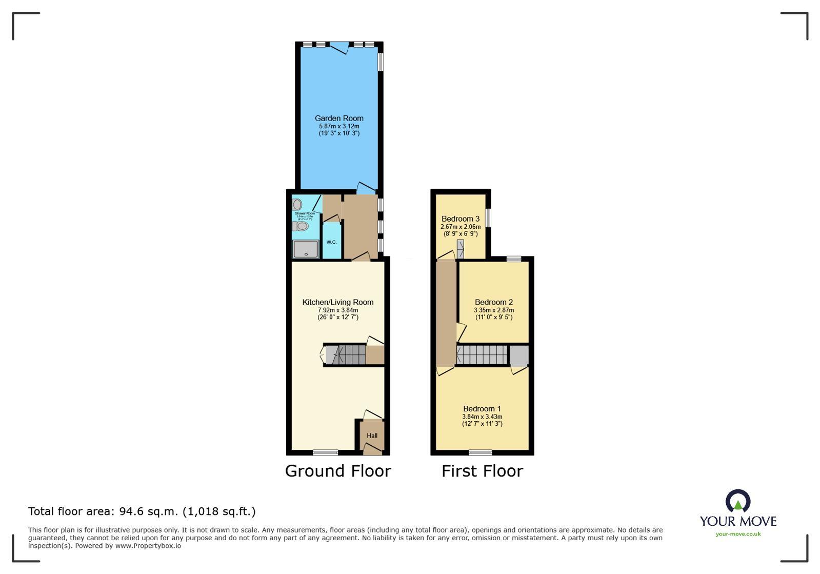 Floorplan of 3 bedroom Mid Terrace House for sale, Brook Street, Polegate, East Sussex, BN26