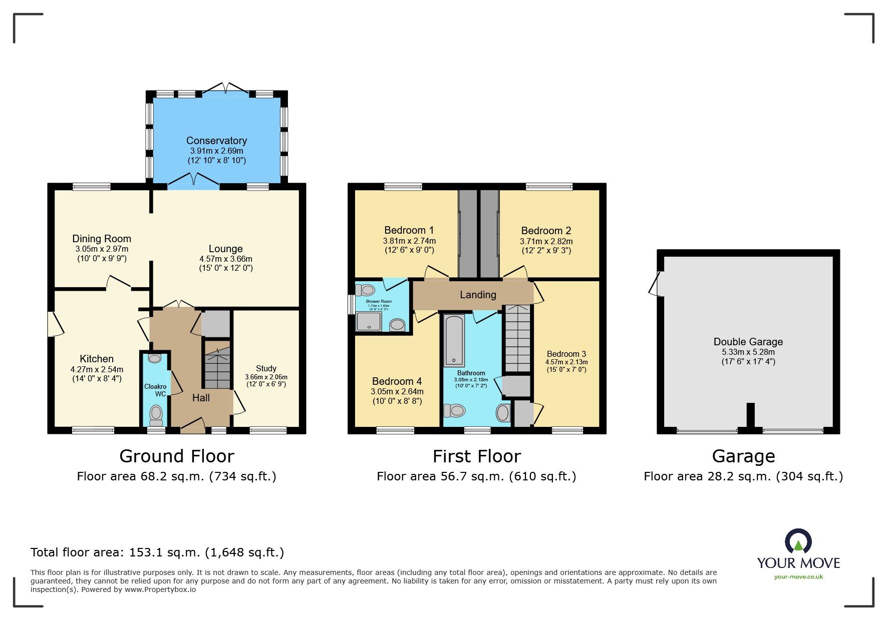 Floorplan of 4 bedroom Detached House to rent, Regnum Close, Eastbourne, East Sussex, BN22