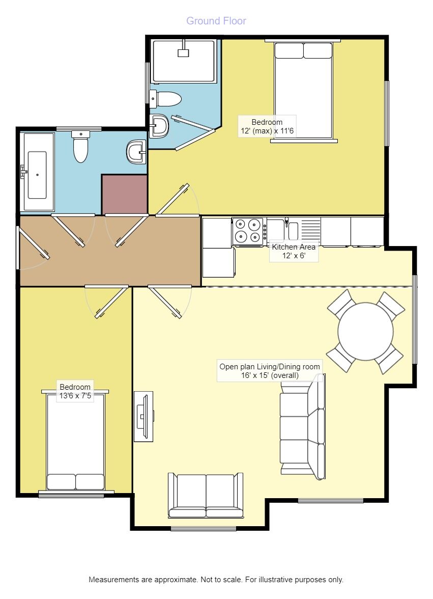 Floorplan of 2 bedroom Flat to rent, Kensington Way, Polegate, East Sussex, BN26