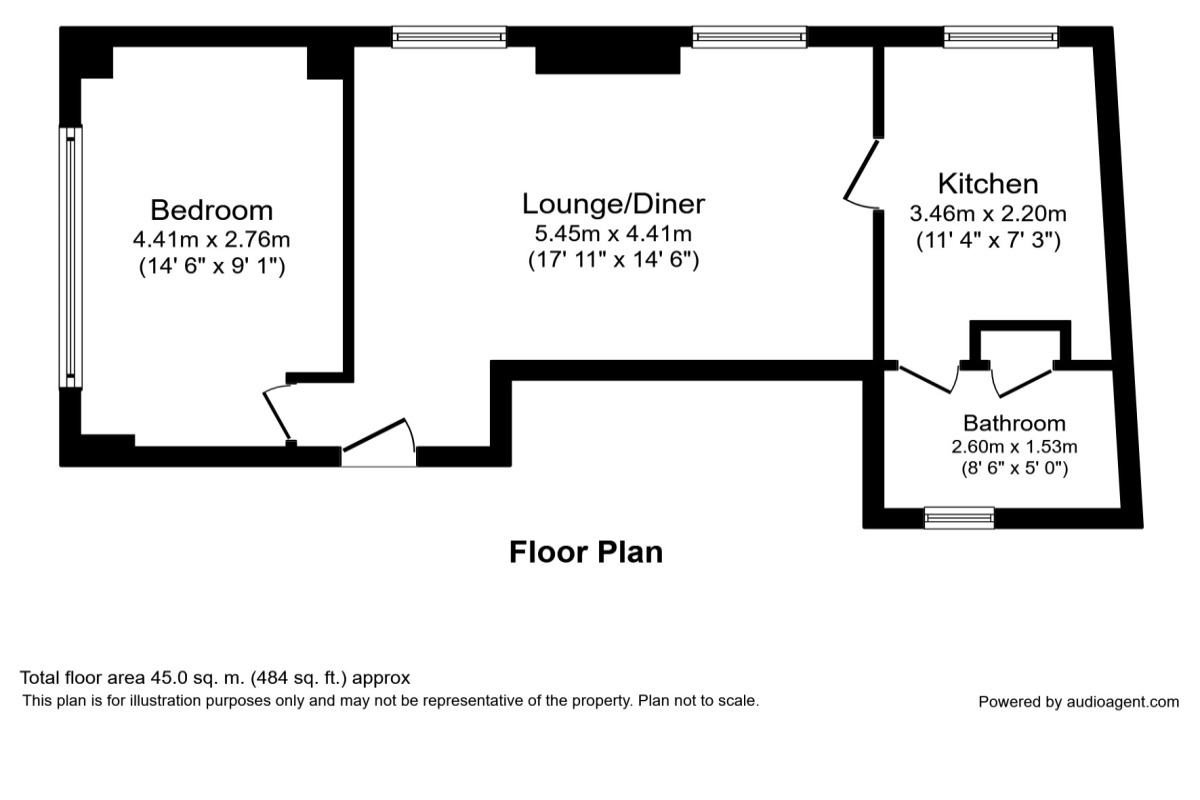 Floorplan of 1 bedroom  Flat to rent, King Street, Ramsgate, Kent, CT11