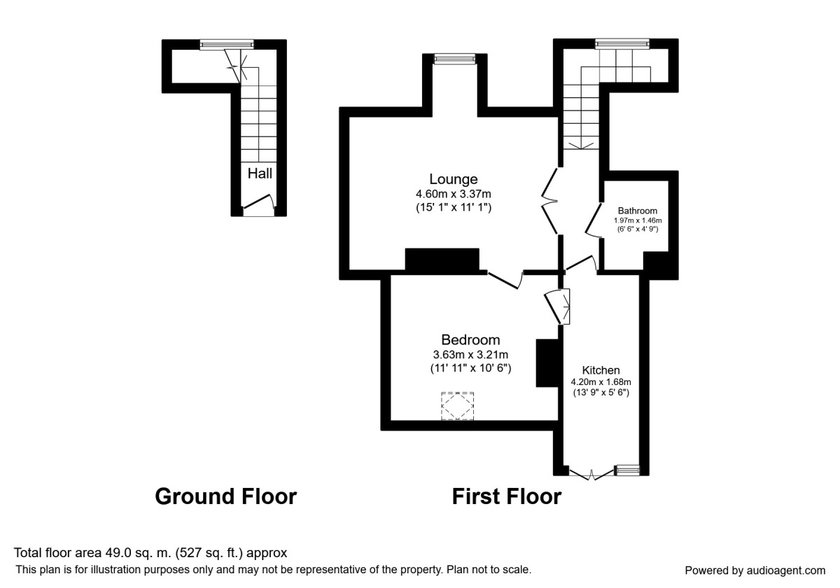 Floorplan of 1 bedroom Flat to rent, South Eastern Road, Ramsgate, Kent, CT11