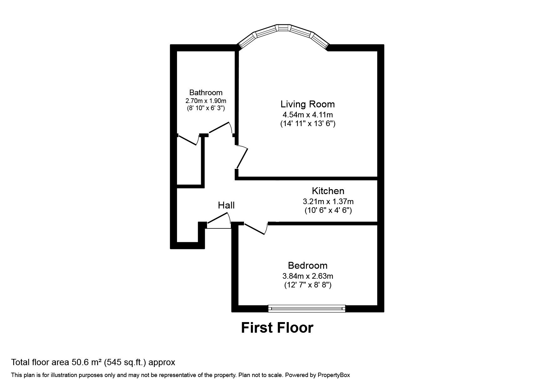 Floorplan of 1 bedroom  Flat to rent, Clifton Lawn, Ramsgate, Kent, CT11