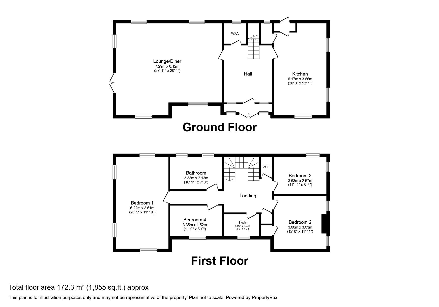 Floorplan of 4 bedroom Detached House to rent, London Road, Ramsgate, Kent, CT11