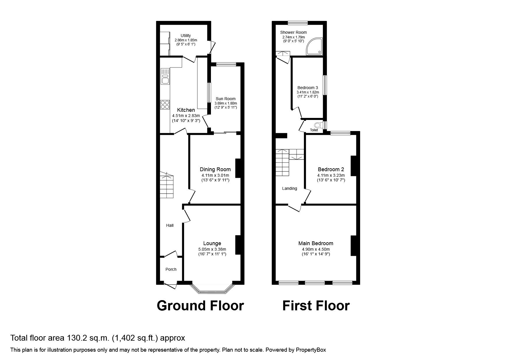 Floorplan of 3 bedroom End Terrace House for sale, Crescent Road, Ramsgate, Kent, CT11