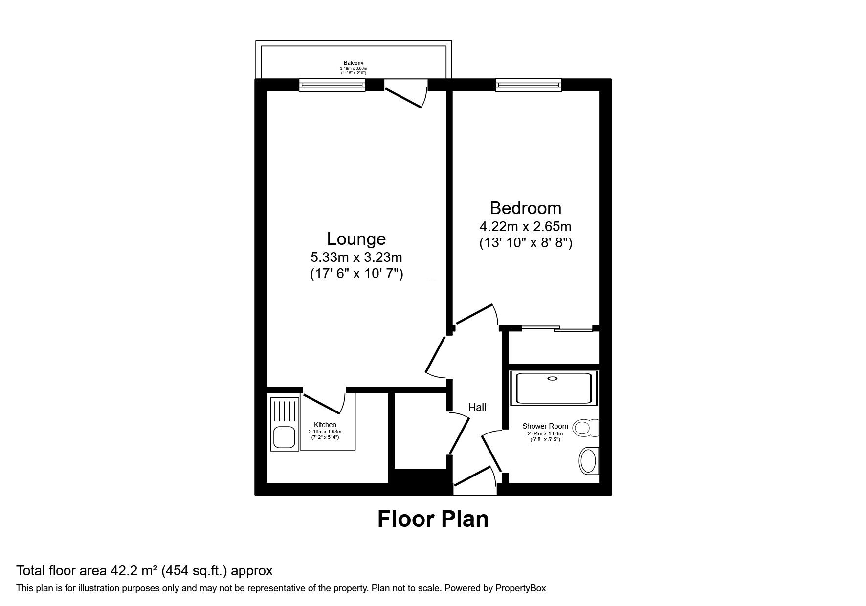Floorplan of 1 bedroom  Flat for sale, Wellington Crescent, Ramsgate, Kent, CT11