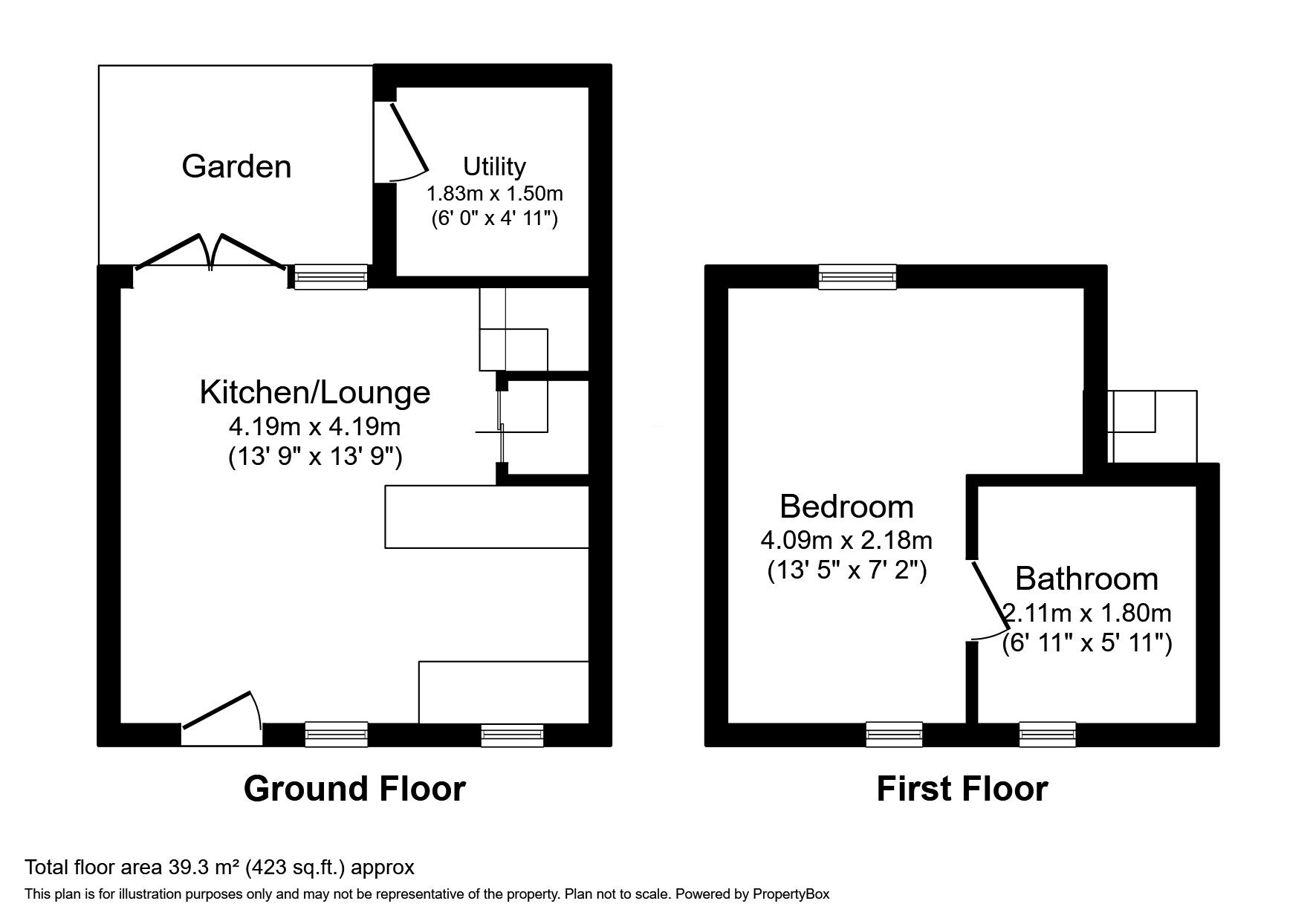 Floorplan of 1 bedroom  House to rent, Balmoral Place, Ramsgate, Kent, CT11