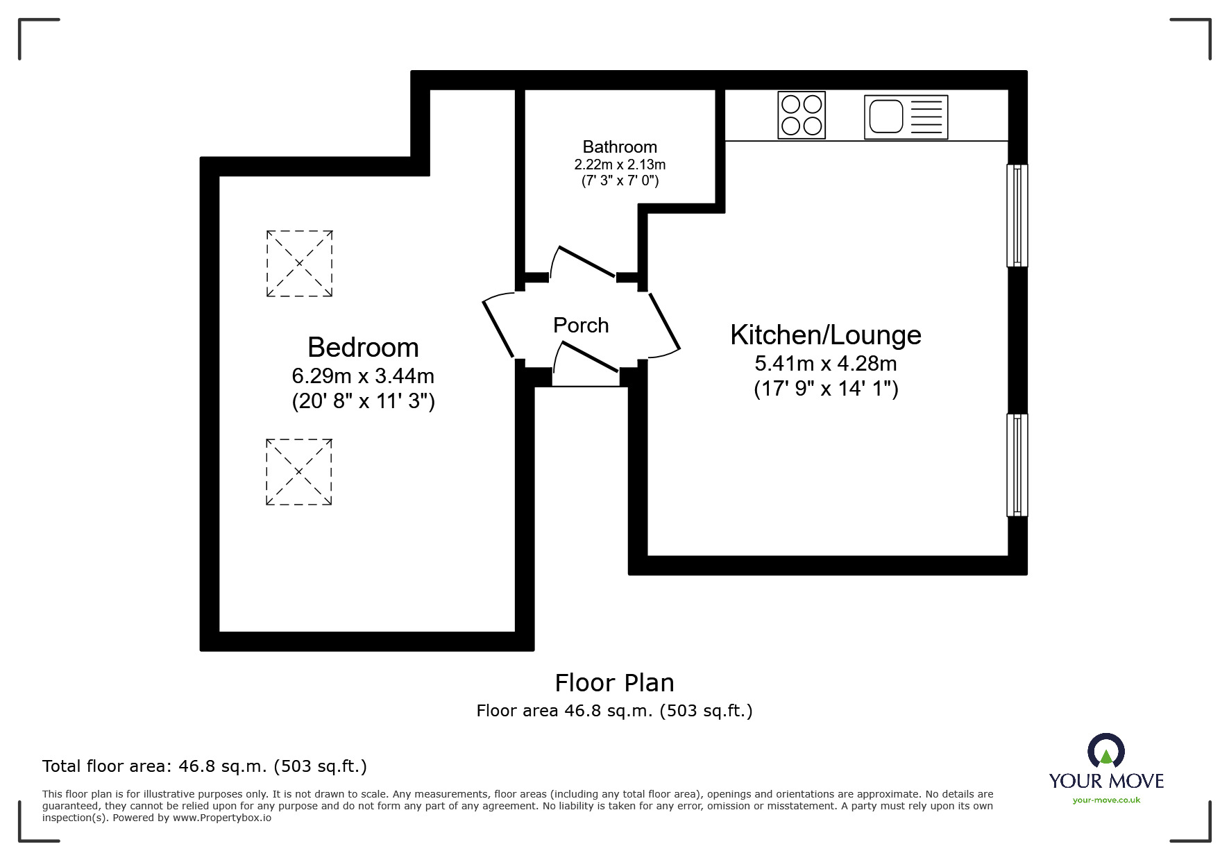 Floorplan of 1 bedroom Flat to rent, King Street, Ramsgate, Kent, CT11