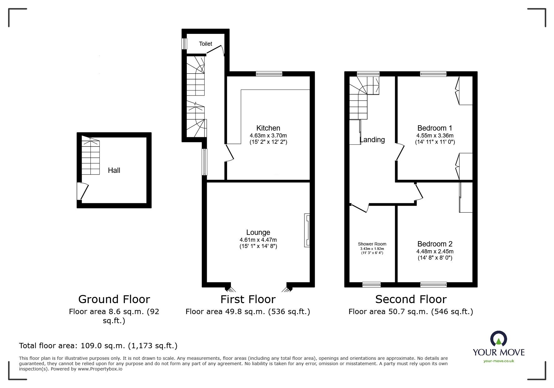 Floorplan of 2 bedroom  Flat to rent, Addington Street, Ramsgate, Kent, CT11