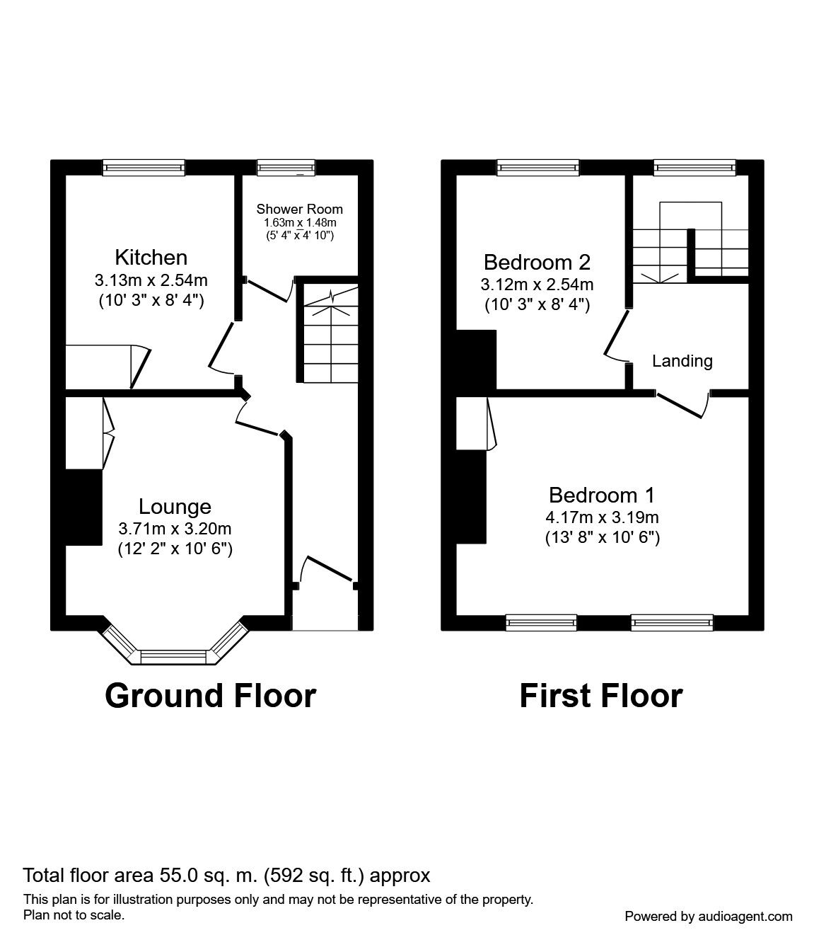 Floorplan of 2 bedroom  Flat to rent, Duncan Road, Ramsgate, Kent, CT11
