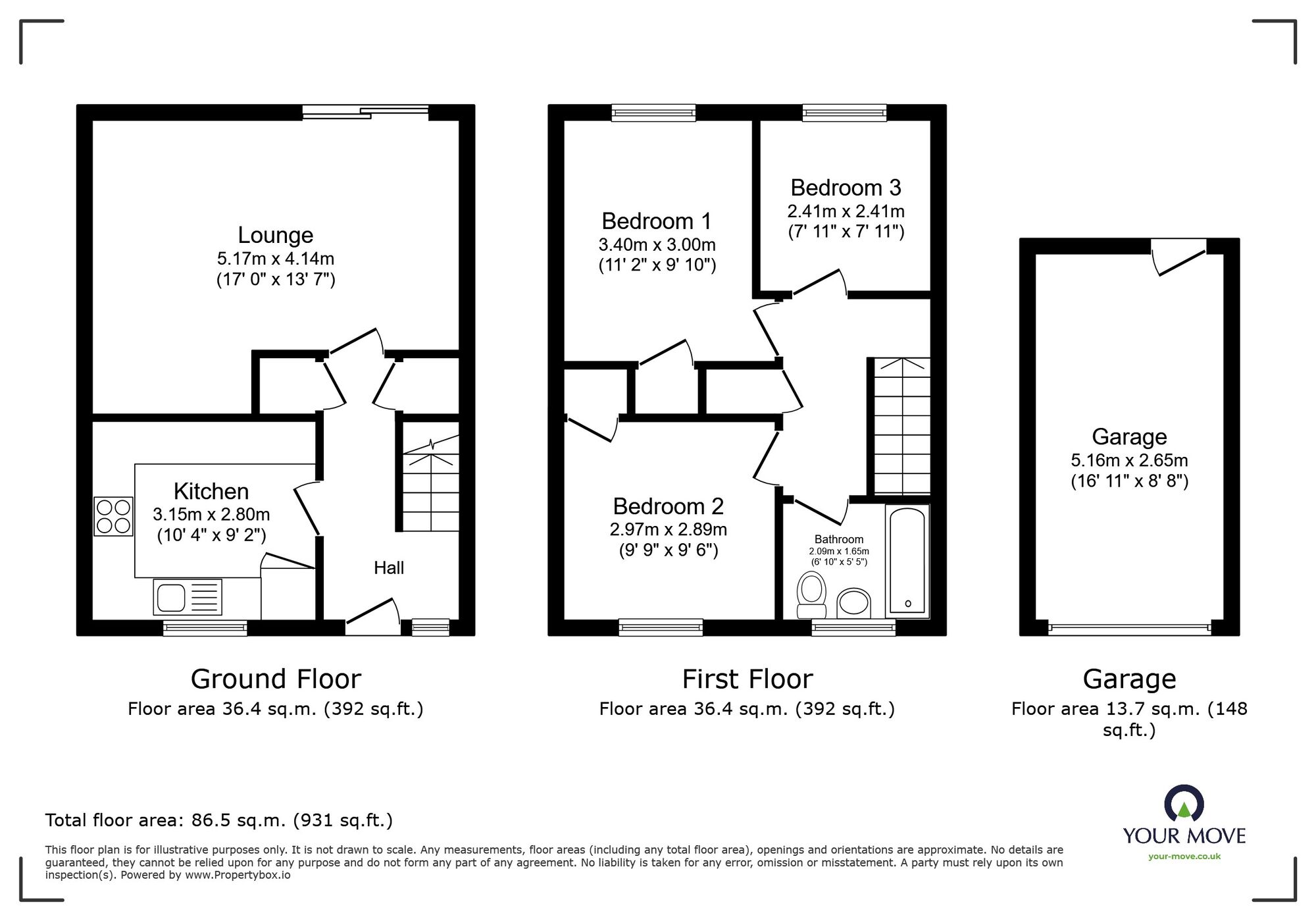 Floorplan of 3 bedroom Semi Detached House for sale, Beechcroft Gardens, Ramsgate, Kent, CT11