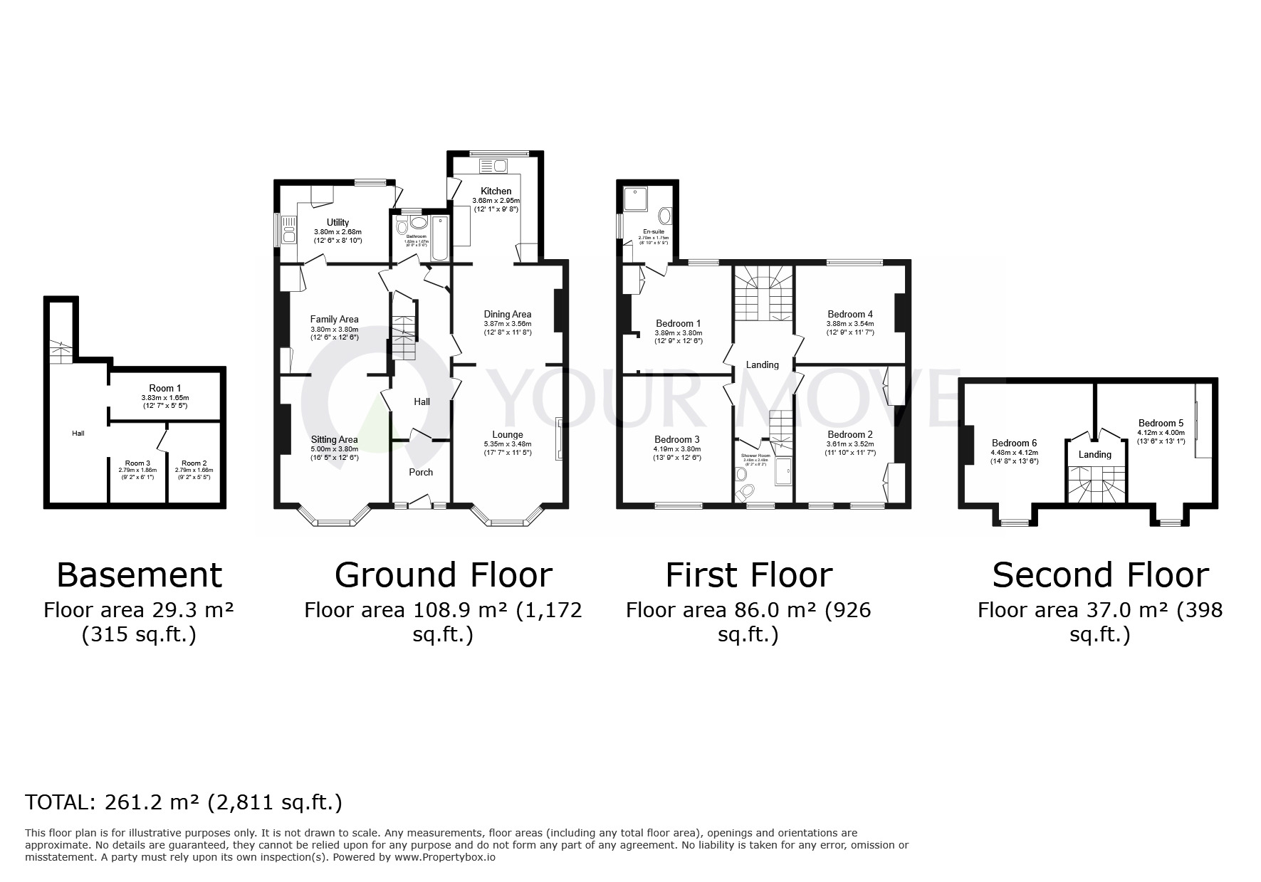 Floorplan of 6 bedroom End Terrace House for sale, Willsons Road, Ramsgate, Kent, CT11