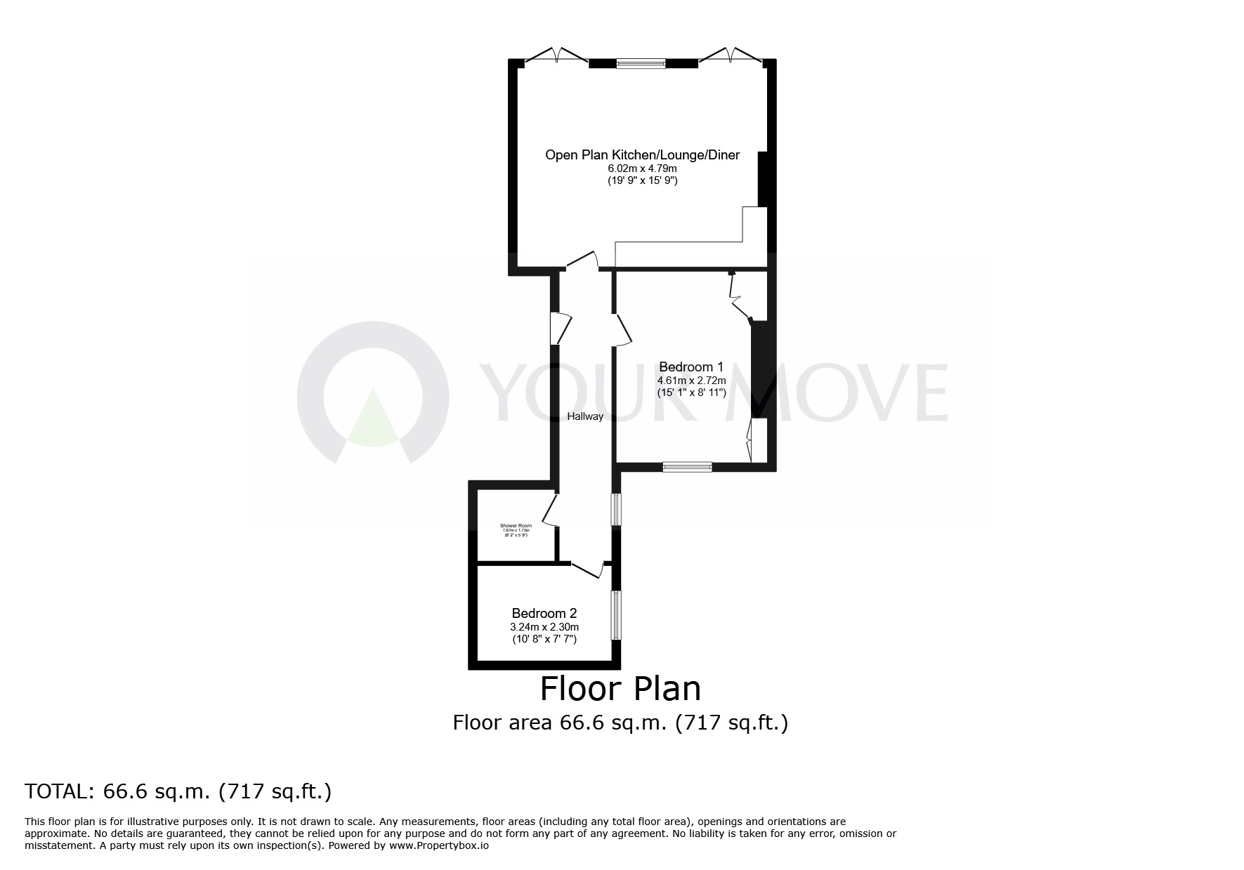 Floorplan of 2 bedroom Flat to rent, Wellington Crescent, Ramsgate, Kent, CT11