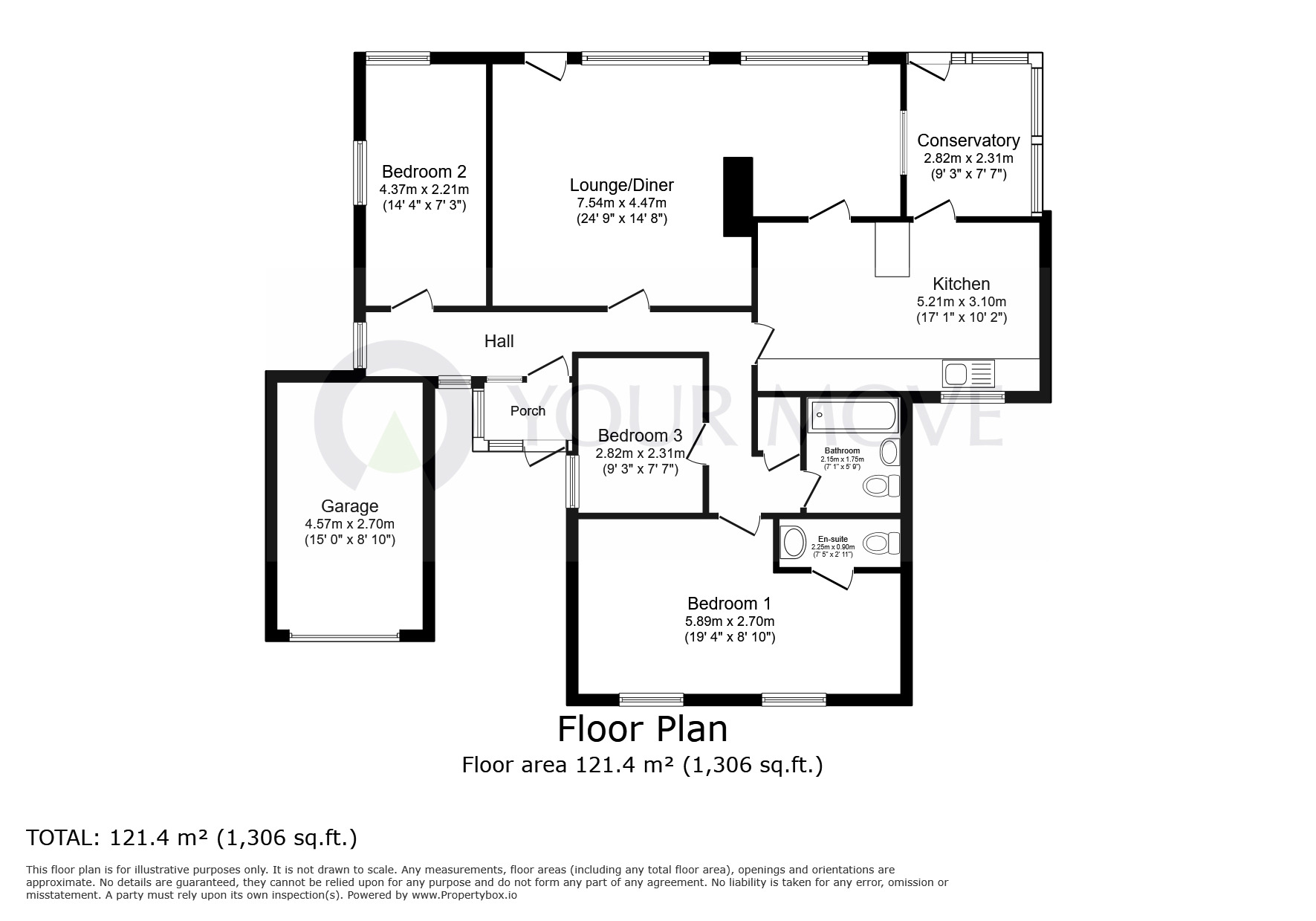 Floorplan of 3 bedroom Detached Bungalow for sale, Foads Lane, Cliffsend, Kent, CT12