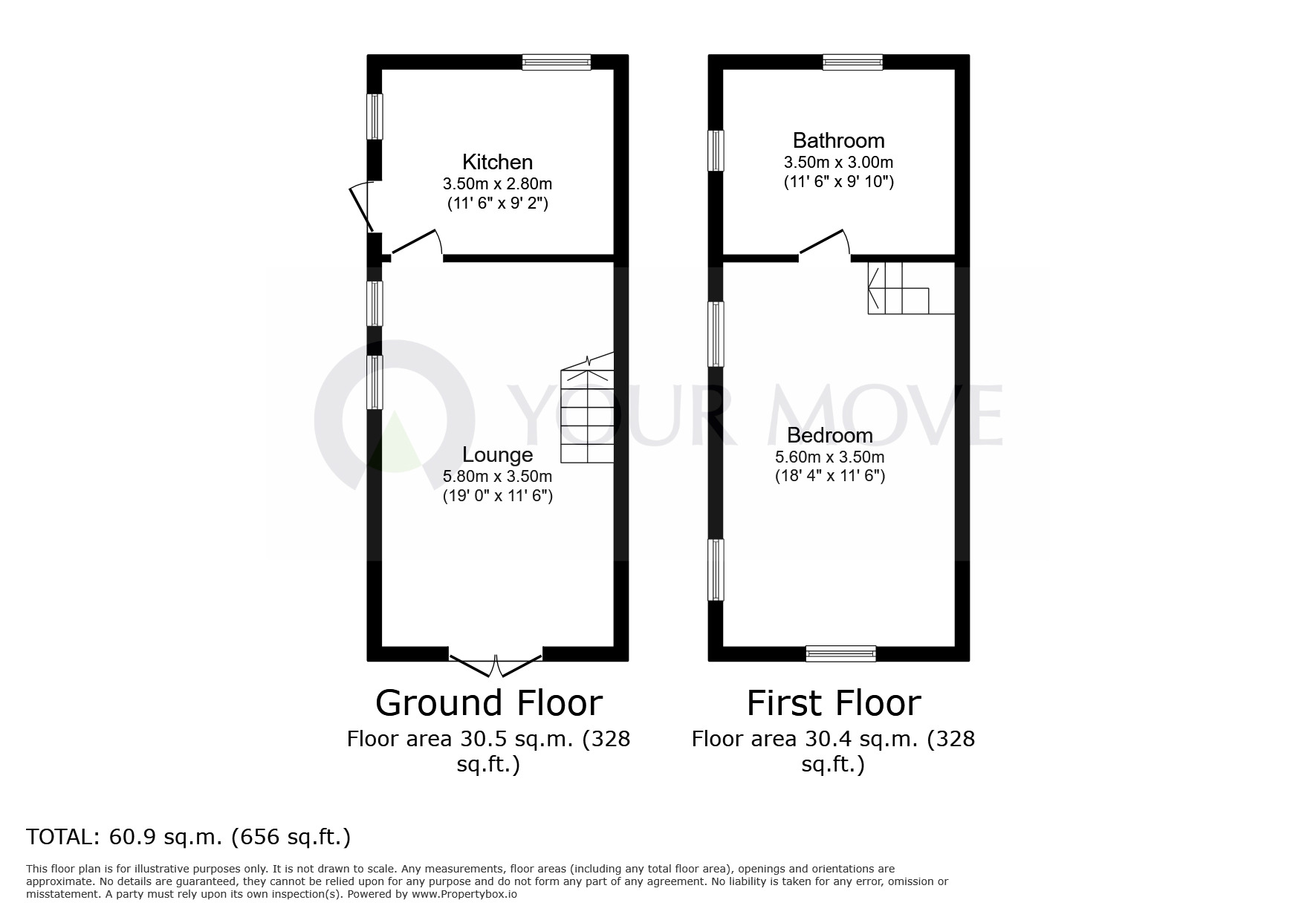 Floorplan of 1 bedroom Detached House to rent, Crescent Road, Ramsgate, Kent, CT11