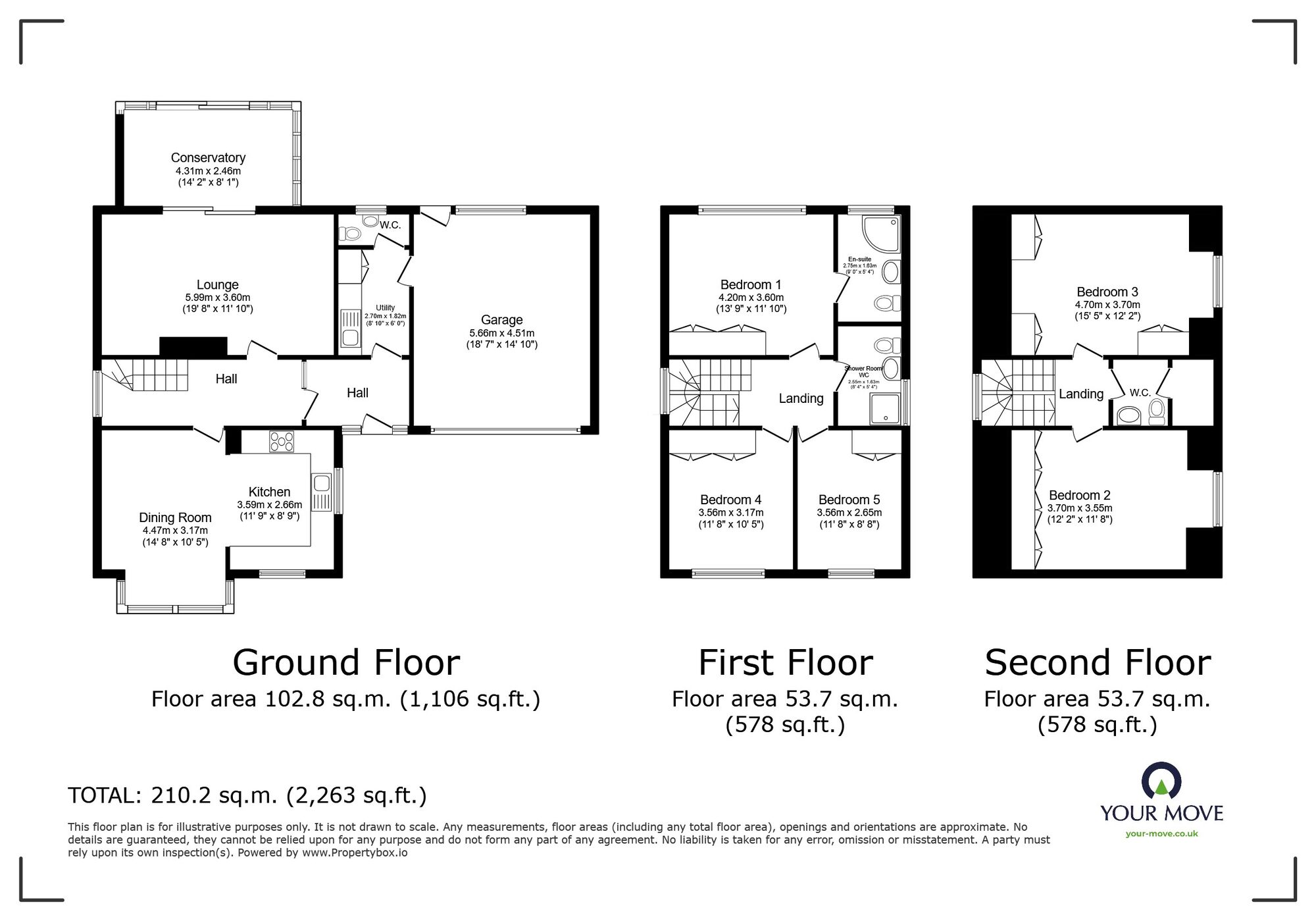 Floorplan of 5 bedroom Detached House for sale, Beech Grove, Cliffsend, Kent, CT12