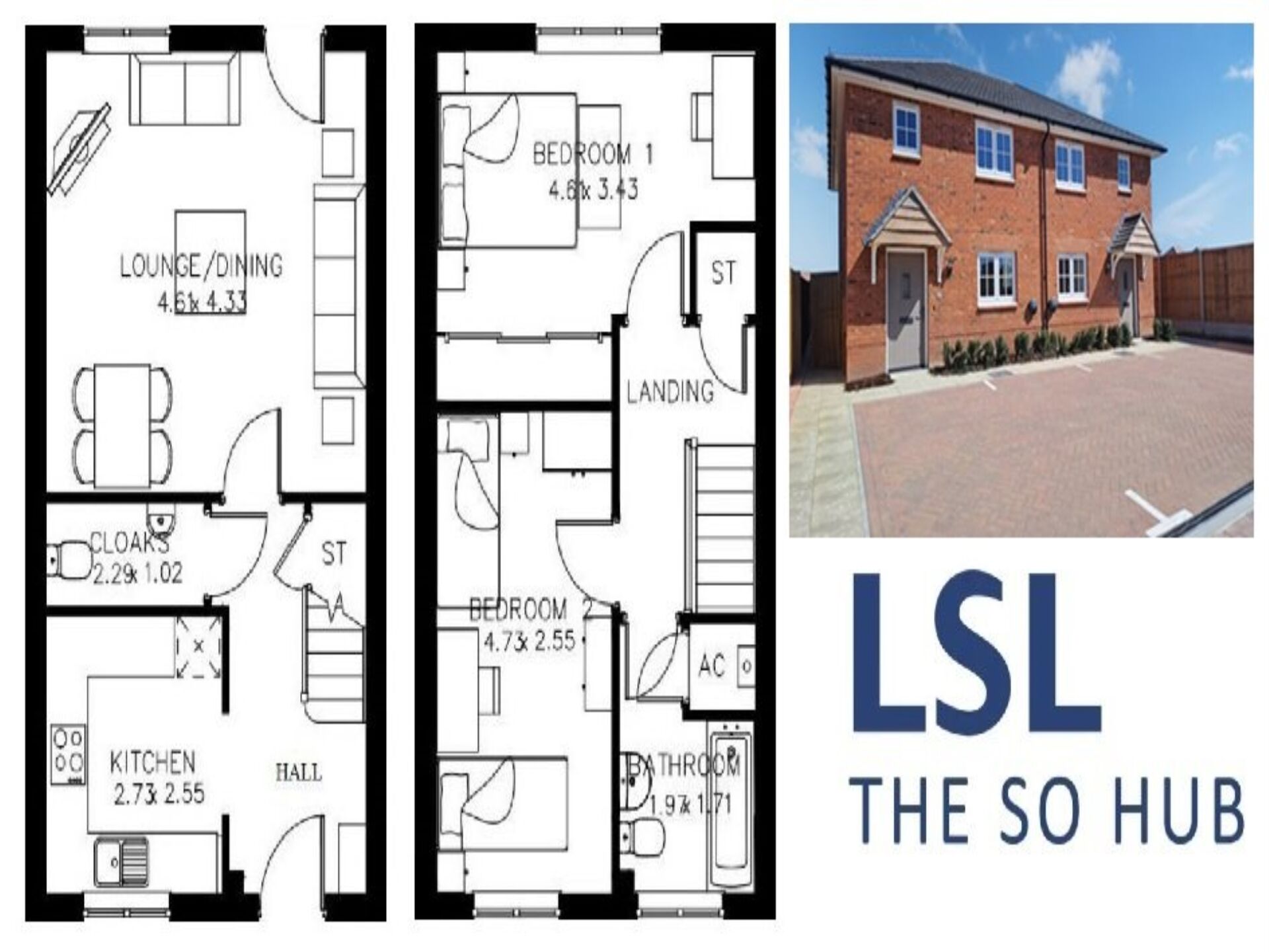 Floorplan of 2 bedroom Semi Detached House for sale, Gloster Drive, Manston, Ramsgate, CT12