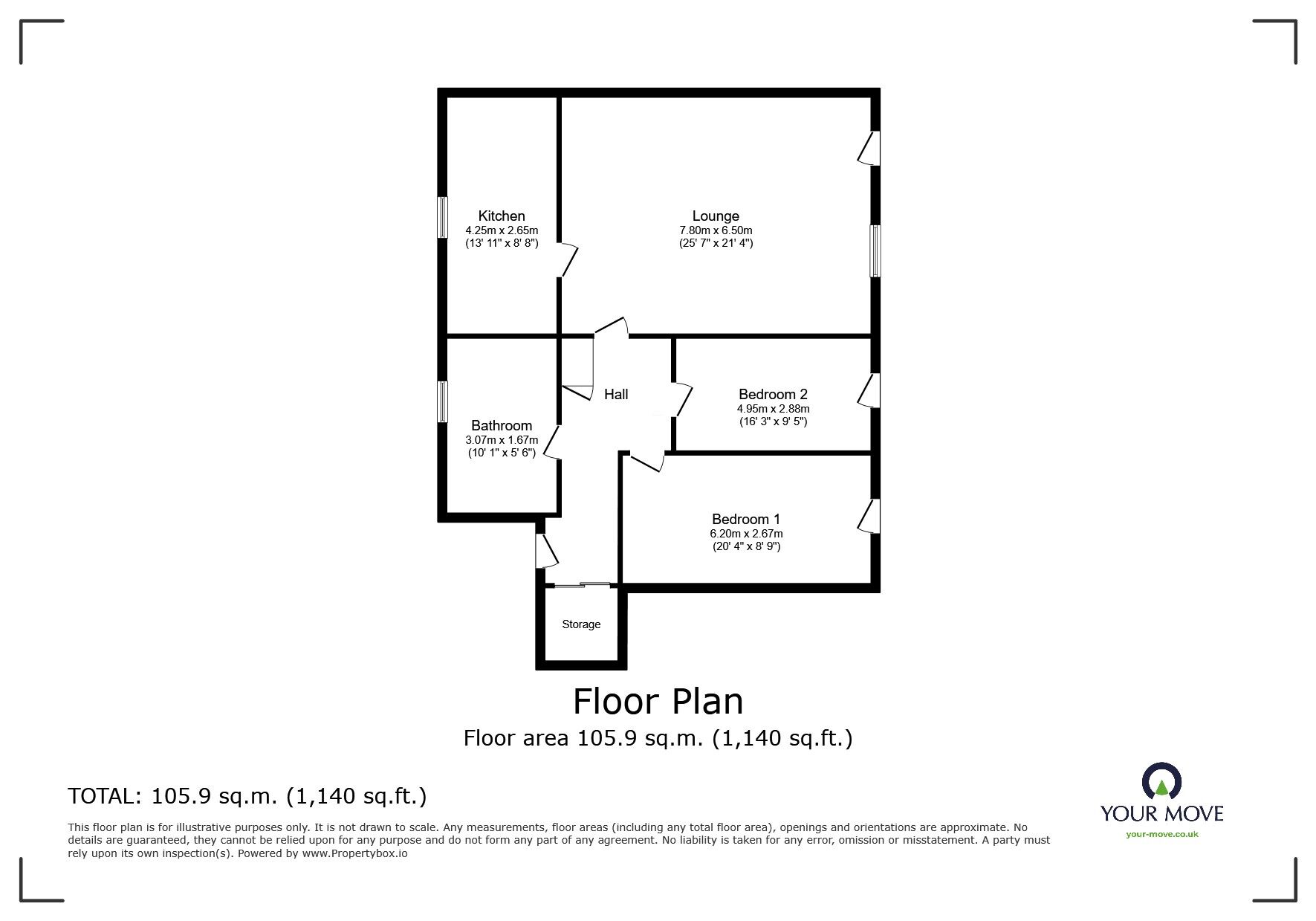 Floorplan of 2 bedroom  Flat to rent, Harbour Parade, Ramsgate, Kent, CT11