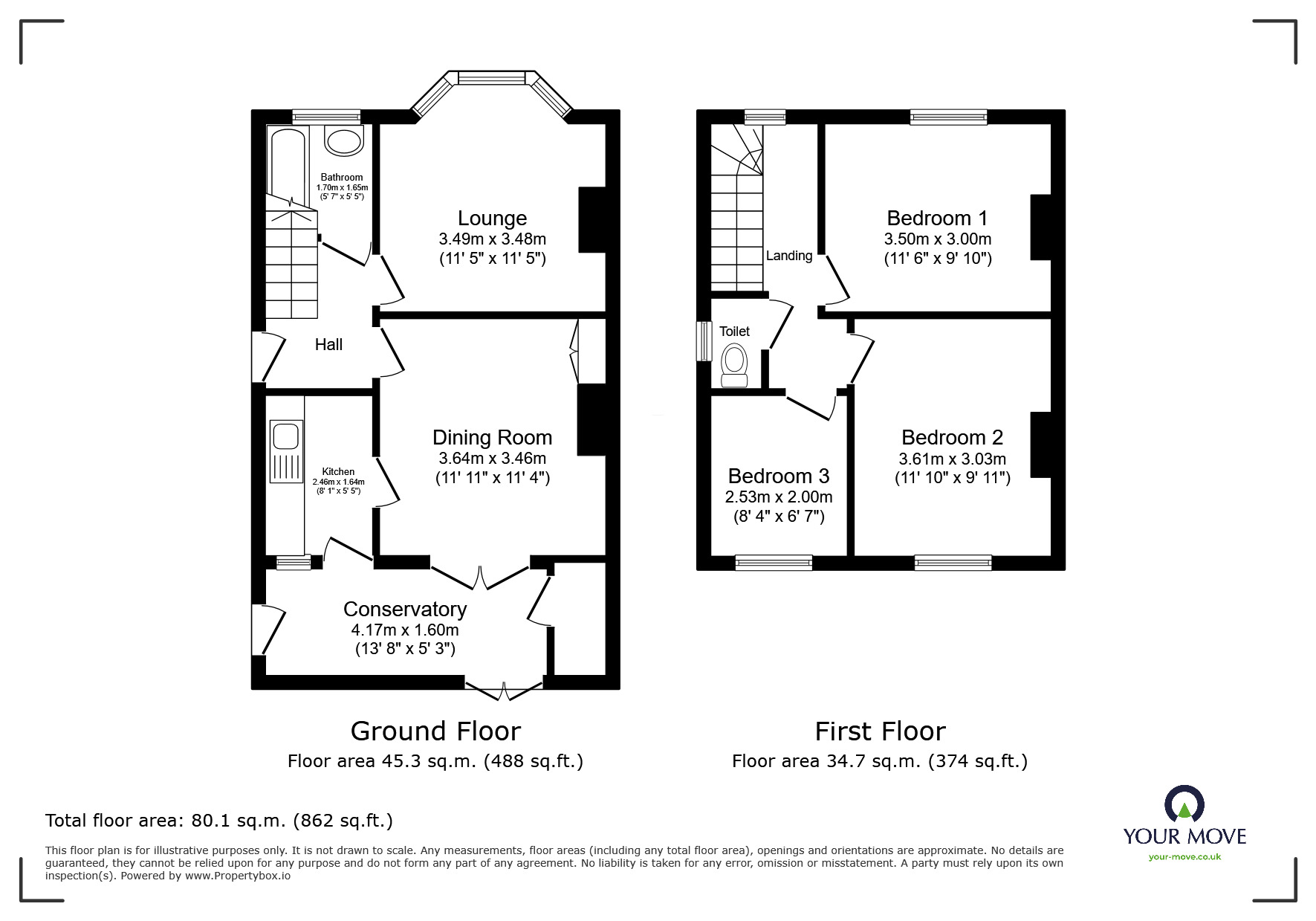 Floorplan of 3 bedroom Semi Detached House for sale, Clifton Road, Ramsgate, Kent, CT11