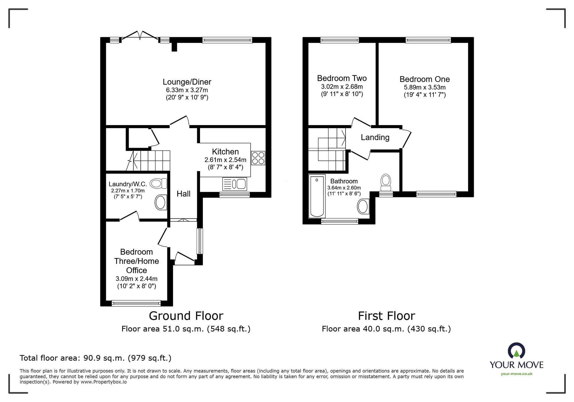Floorplan of 3 bedroom End Terrace House for sale, Fairfield Road, Ramsgate, Kent, CT11
