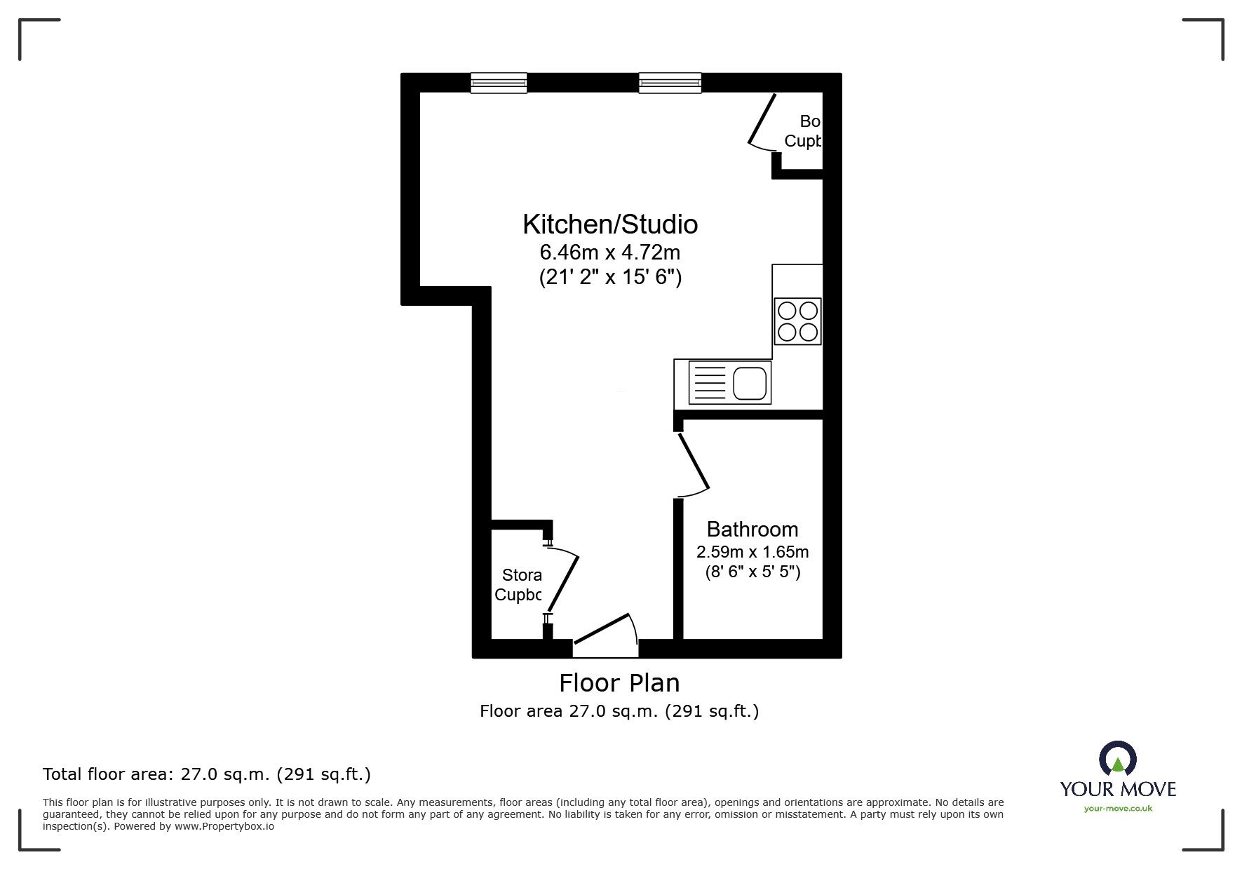 Floorplan of  Flat to rent, Effingham Street, Ramsgate, Kent, CT11