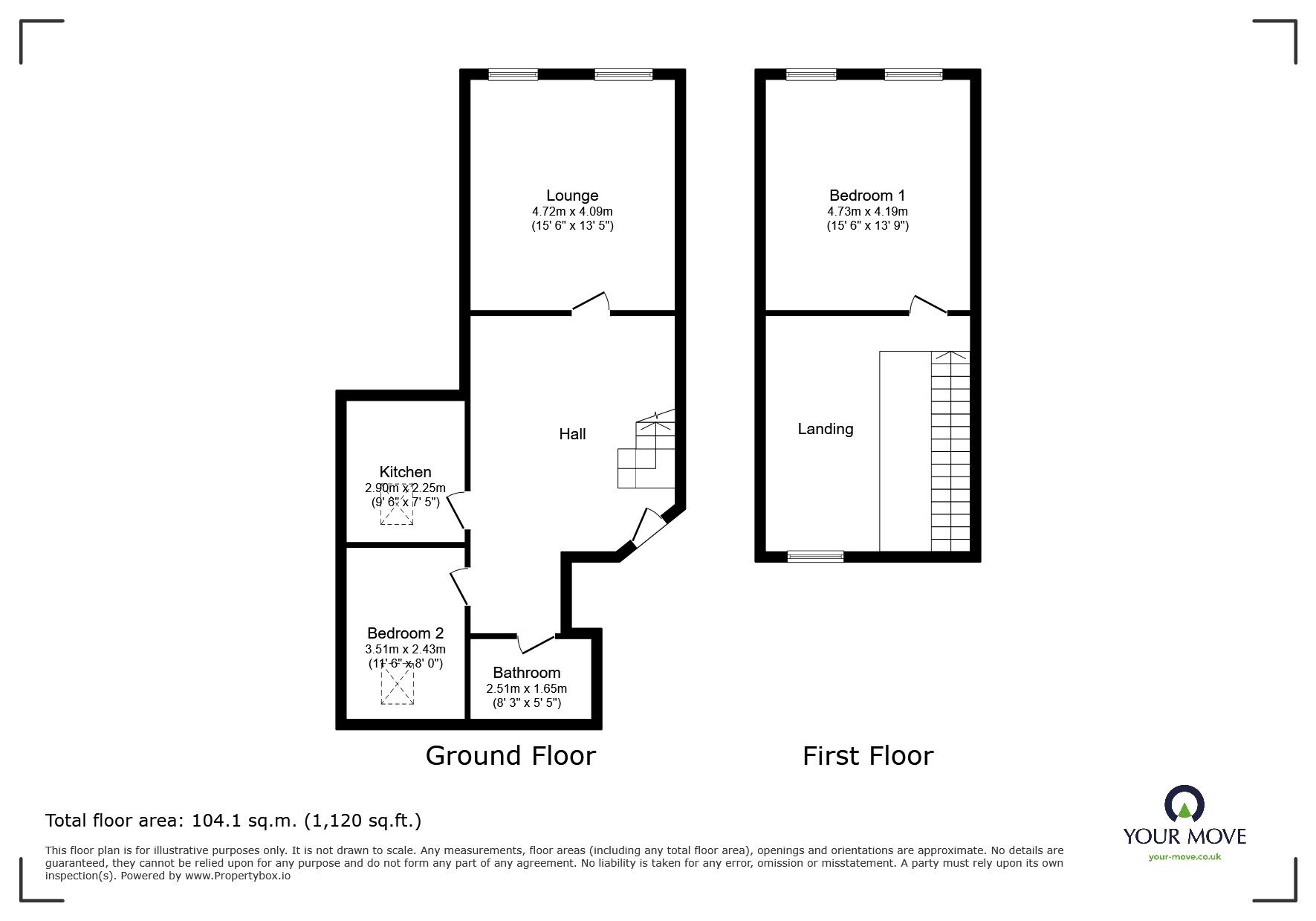 Floorplan of 2 bedroom Flat to rent, King Street, Ramsgate, Kent, CT11