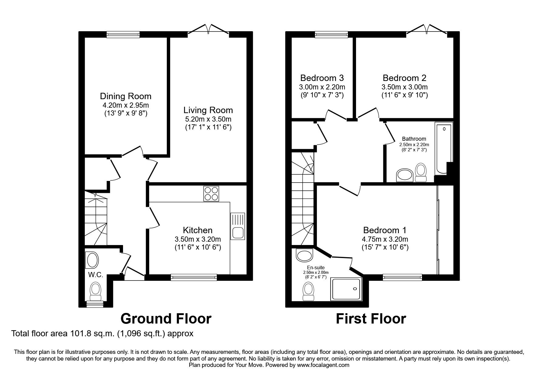 Floorplan of 3 bedroom Semi Detached House for sale, Parish Close, Broadstairs, Kent, CT10