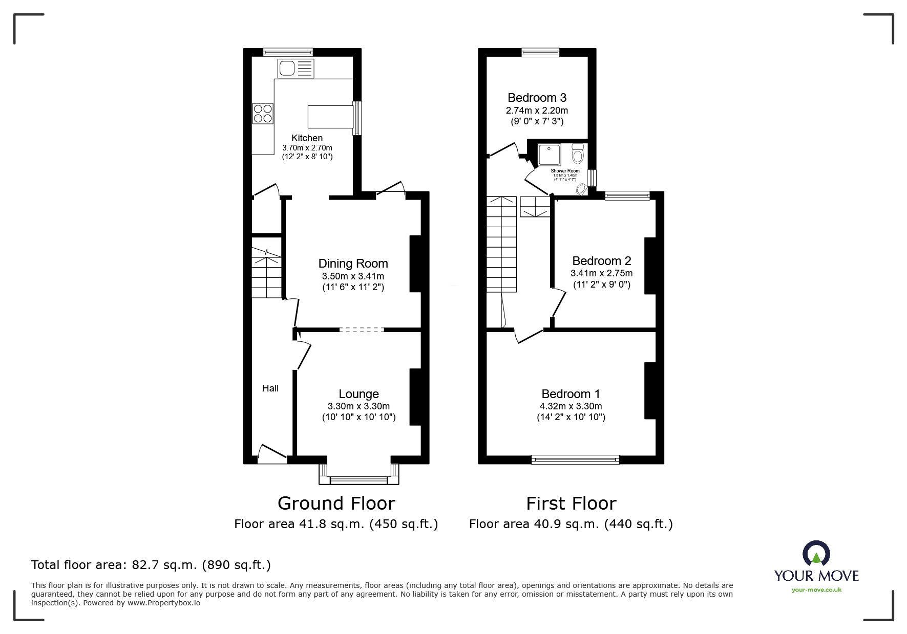 Floorplan of 3 bedroom Mid Terrace House for sale, Fairlight Avenue, Ramsgate, Kent, CT12