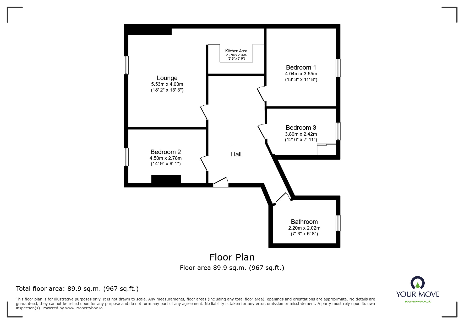 Floorplan of 3 bedroom  Flat to rent, Addington Street, Ramsgate, Kent, CT11