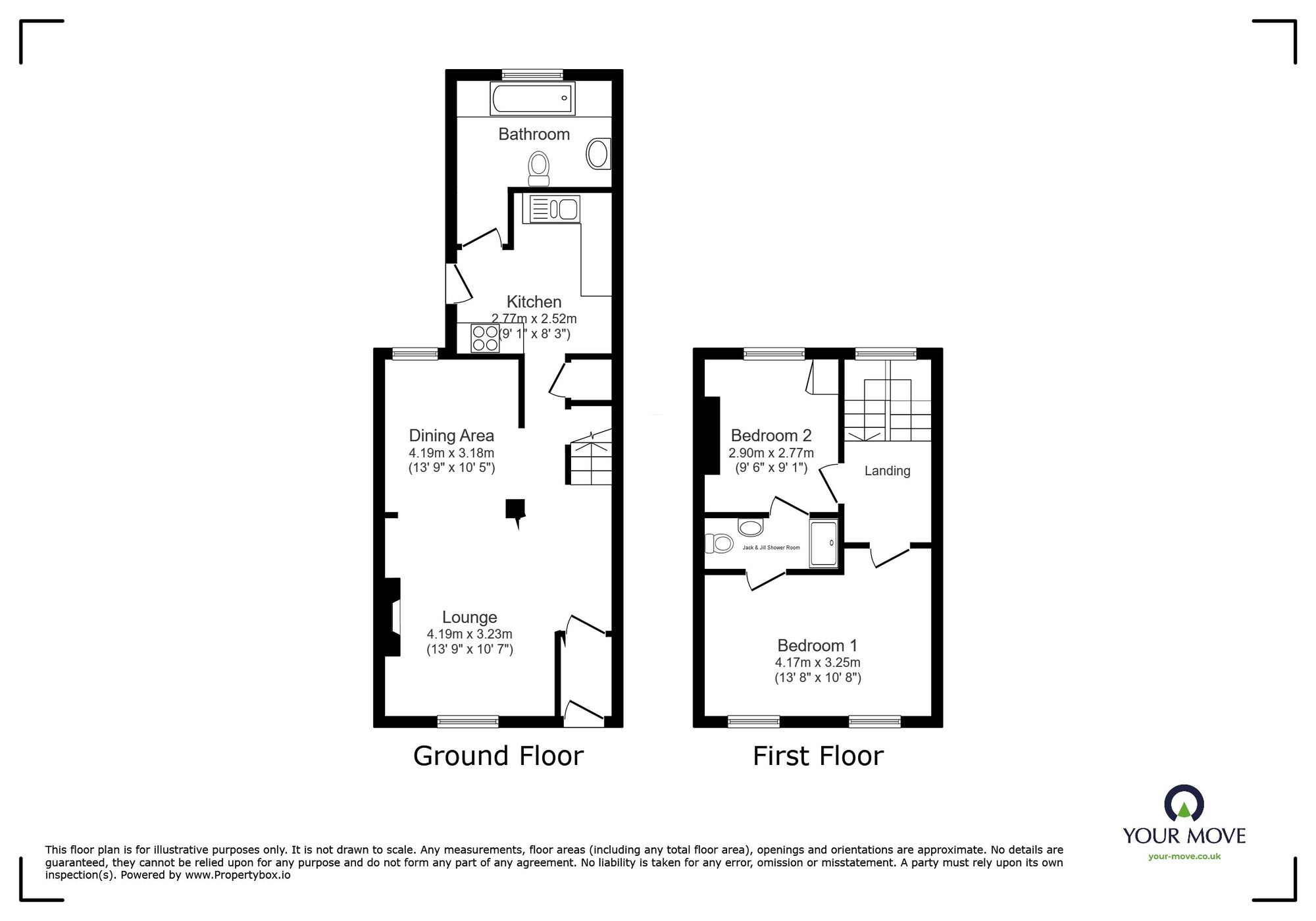 Floorplan of 2 bedroom Mid Terrace House for sale, Montague Road, Ramsgate, Kent, CT11