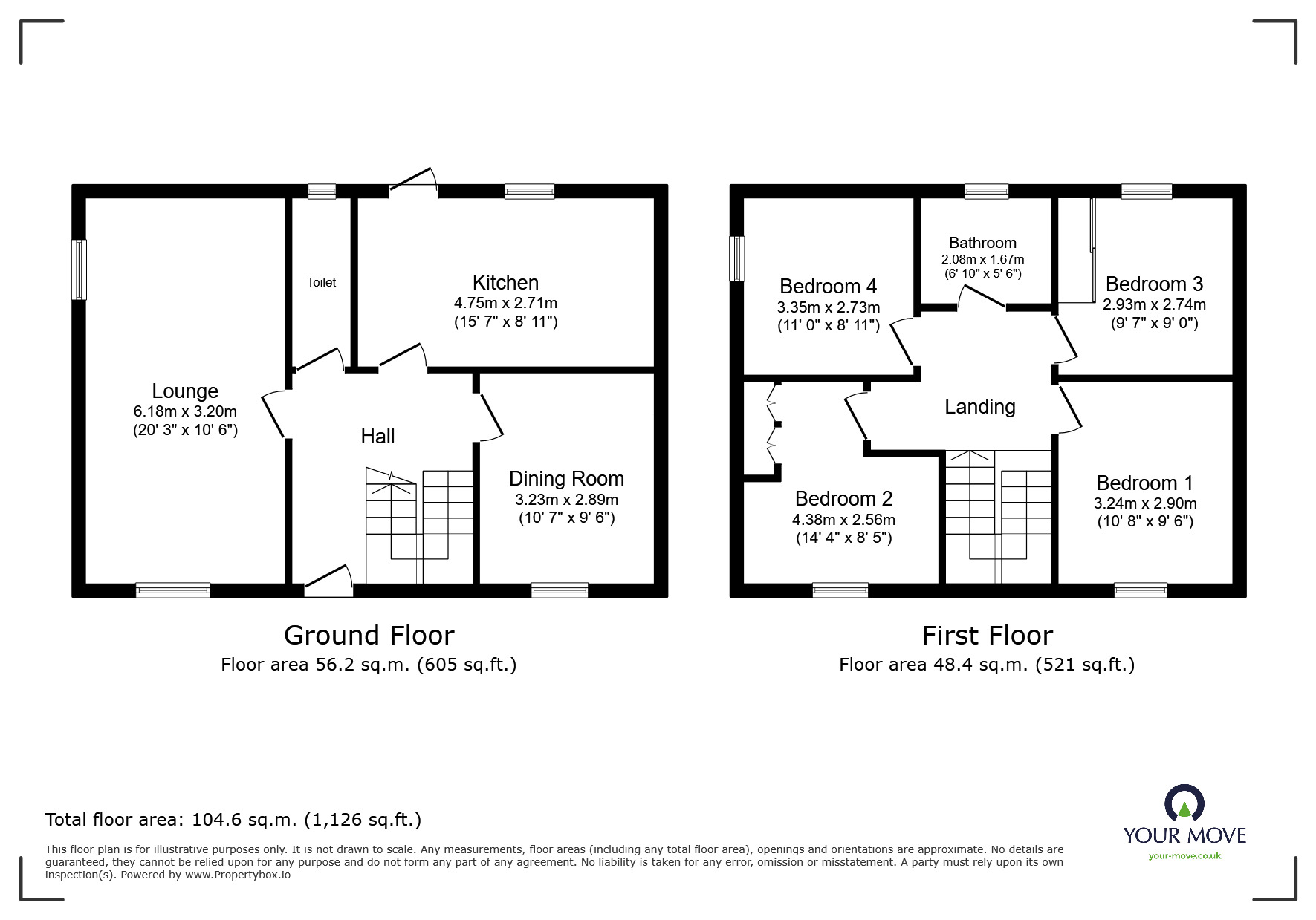 Floorplan of 4 bedroom Detached House to rent, St. Augustines Park, Ramsgate, Kent, CT11