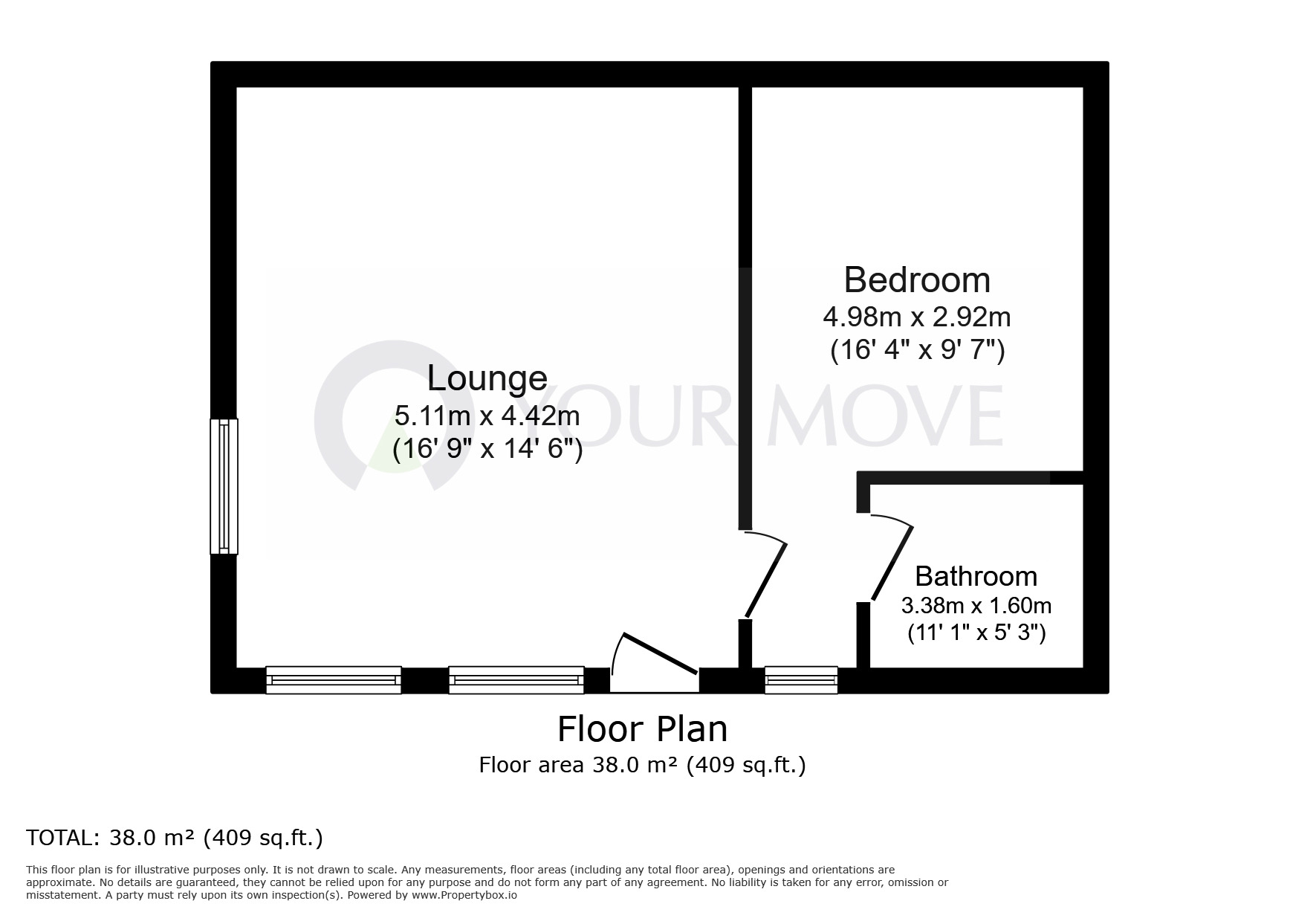 Floorplan of 1 bedroom  Flat to rent, Harbour Street, Ramsgate, Kent, CT11