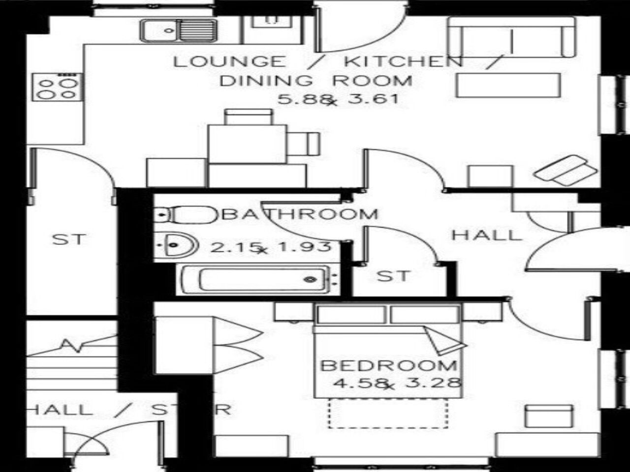 Floorplan of 1 bedroom  Flat for sale, Gloster Drive, Ramsgate, Kent, CT12