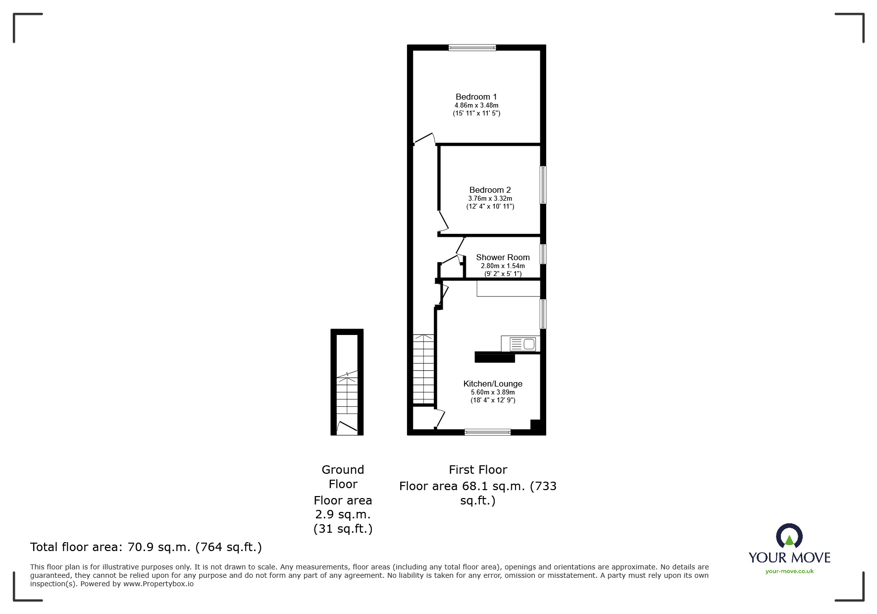 Floorplan of 2 bedroom  Flat for sale, Kings Road, Ramsgate, Kent, CT11