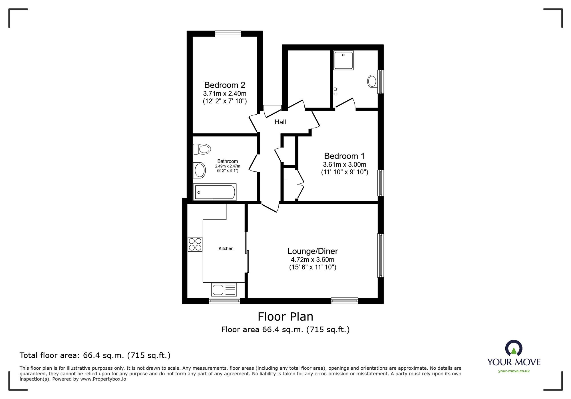 Floorplan of 2 bedroom  Flat for sale, Saddlers Mews, Ramsgate, Kent, CT12